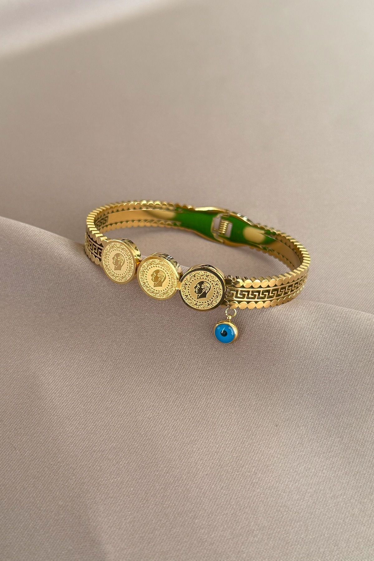 laria jewelry 3'lü Ata Çelik Kelepçe Bileklik