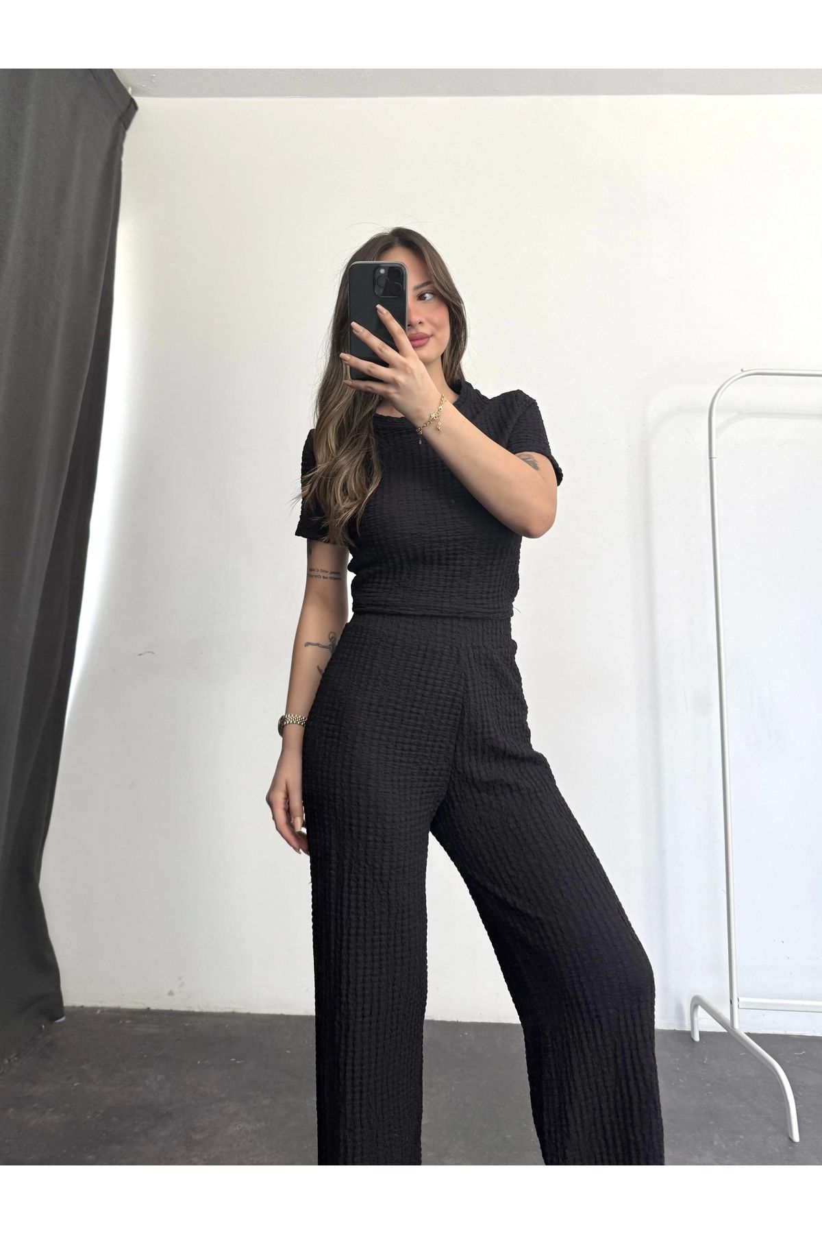 nona butik Buble Basic Takım - Siyah