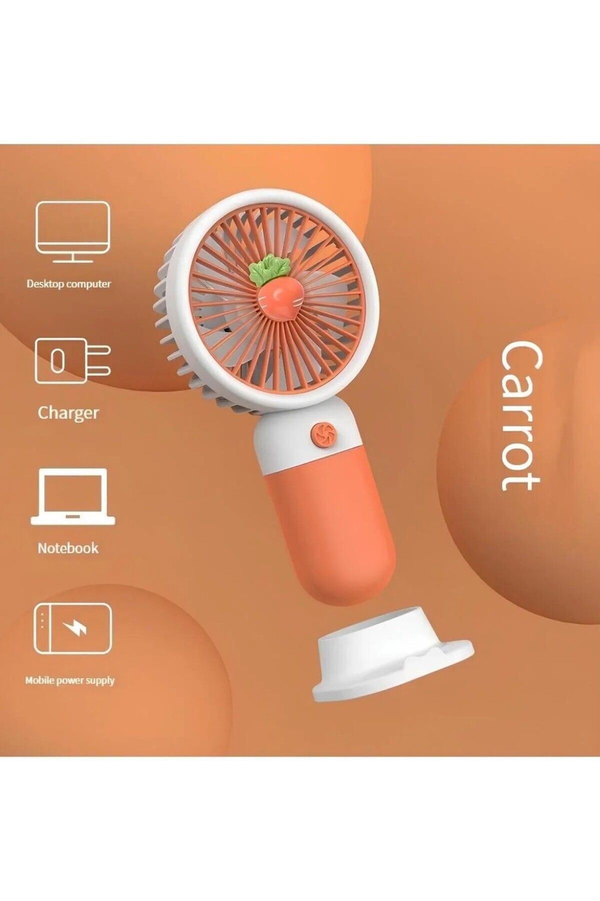 tuva modern Şarjlı Masa ve El Fan Taşınabilir Şarjlı Edilebilir Mini Fan