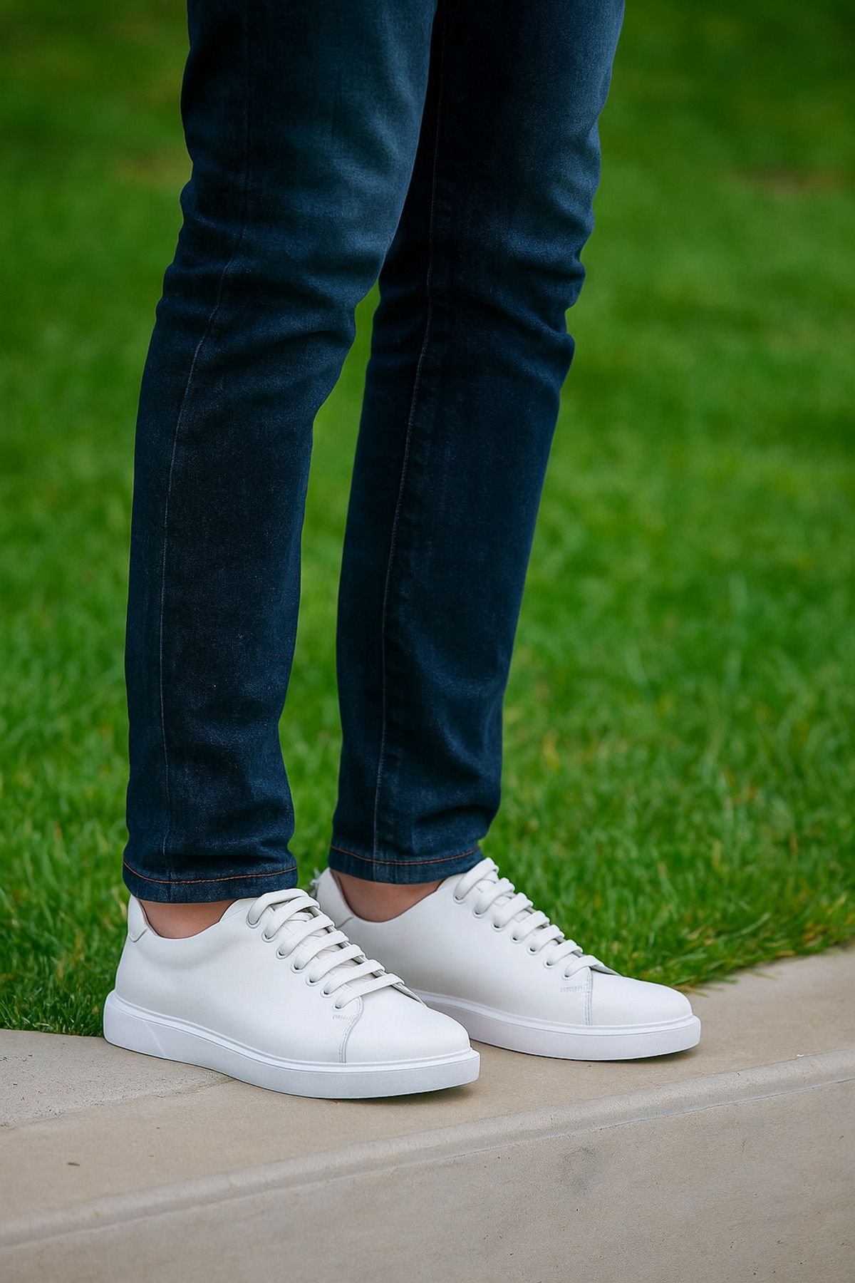 Growish GR99 Hakiki Deri Eva Taban Beyaz Sneakers Erkek Ayakkabı