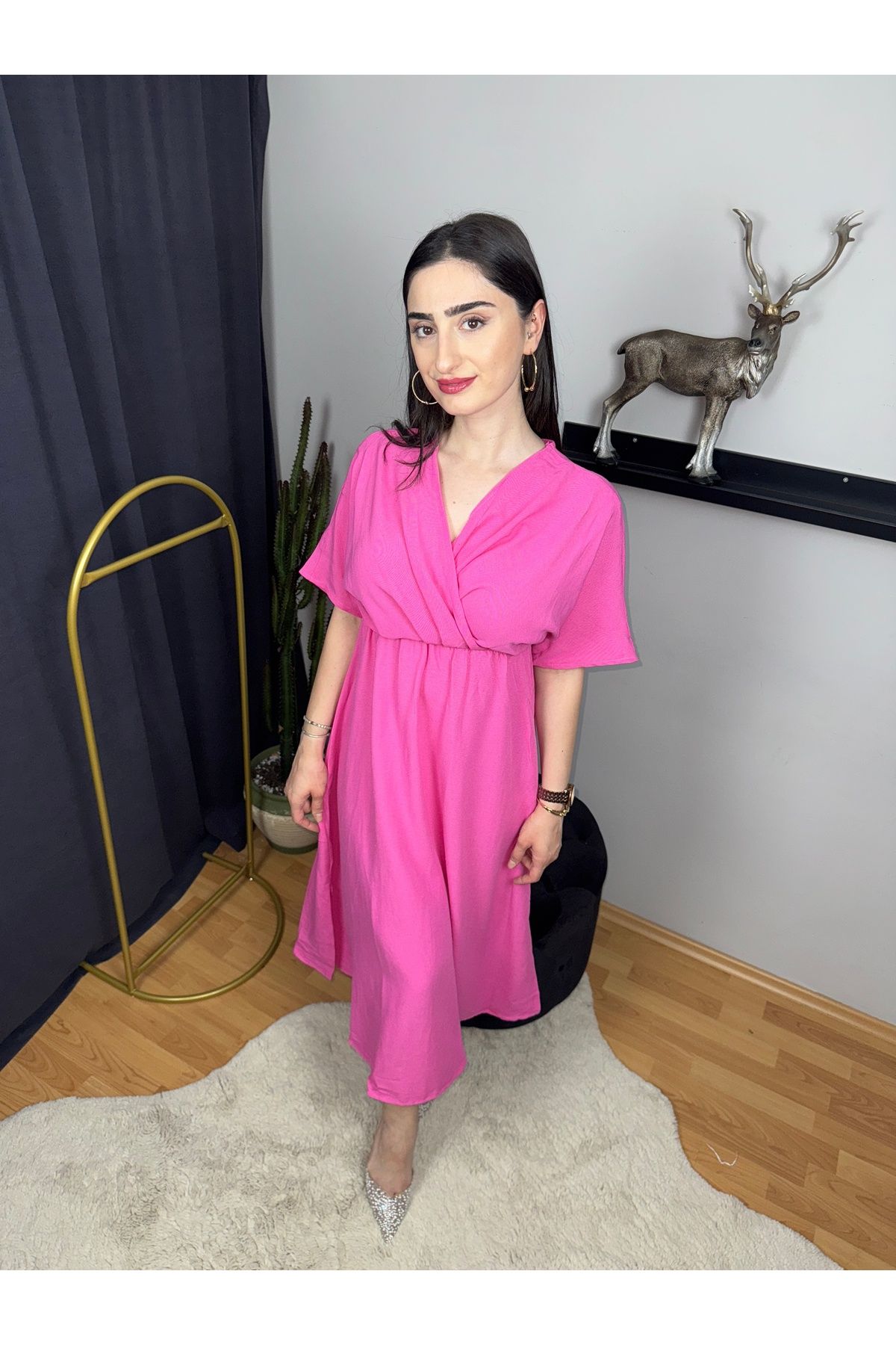 Adlis Butik Keten Uzun Elbise