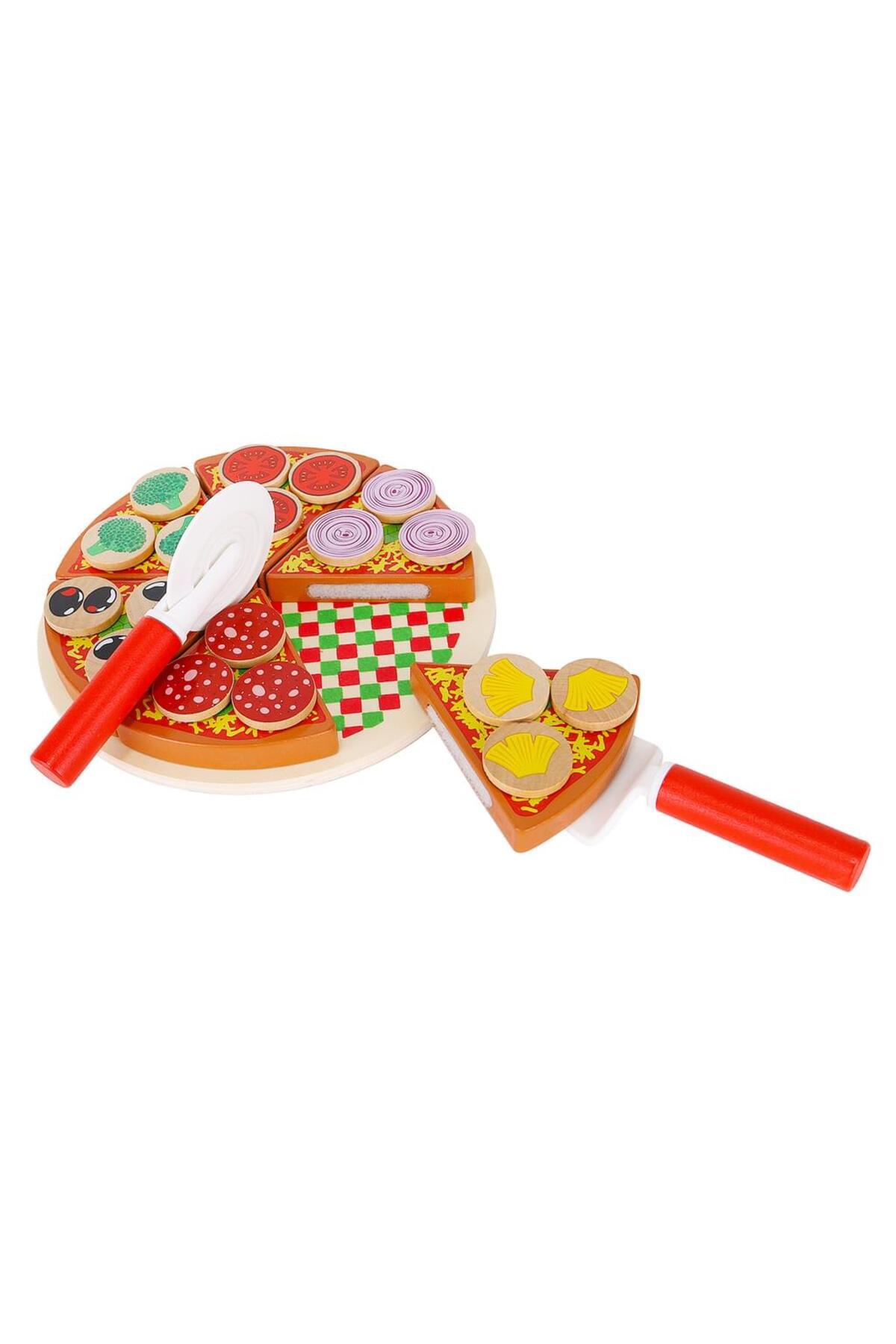 İSP-Wooden PIZZA set, "LikeSmart Pizza", without sharp edges, the set includes 27 elements 1