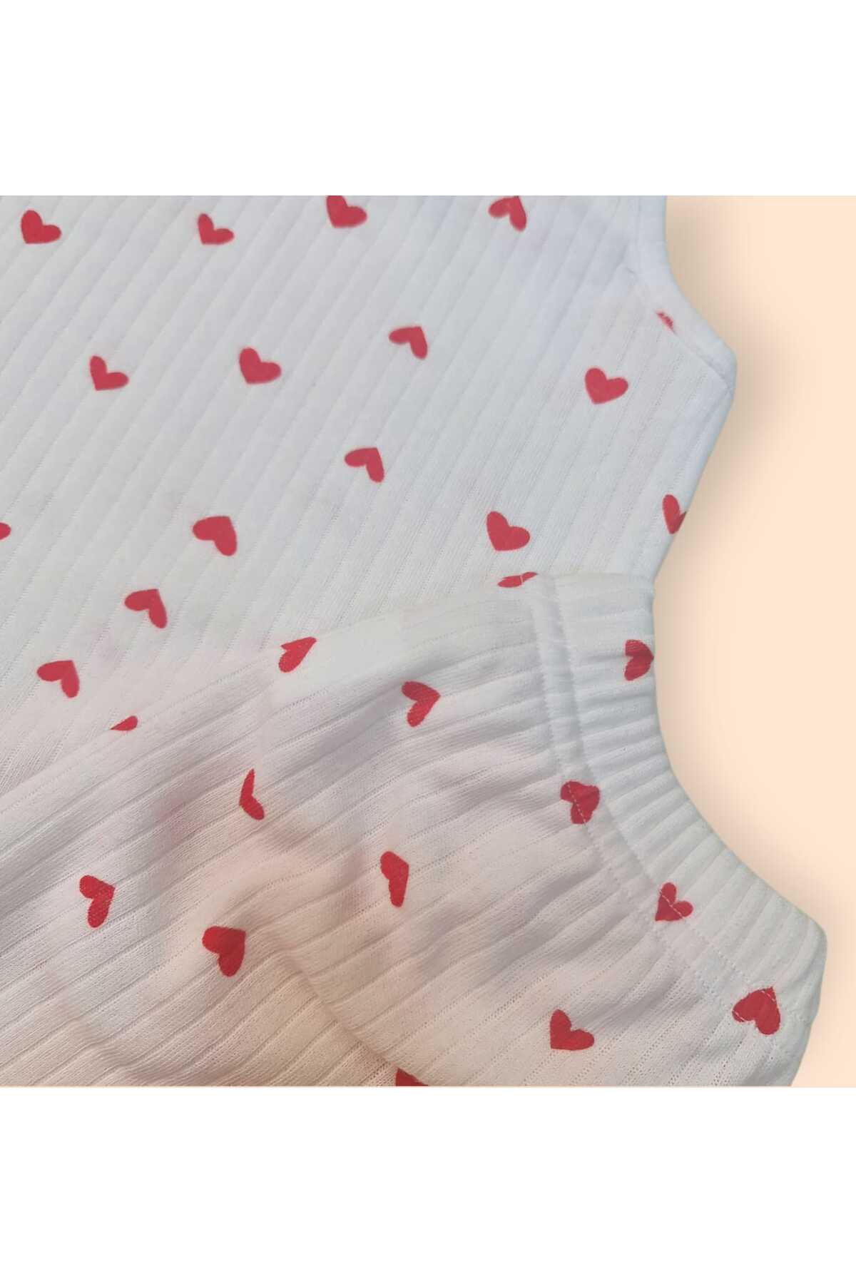 BEBEĞİME ÇORAP Kız Çocuk Askılı-Şortlu Yazlık Pamuklu Pijama Takımı fotoğrafı 3 (önizleme)