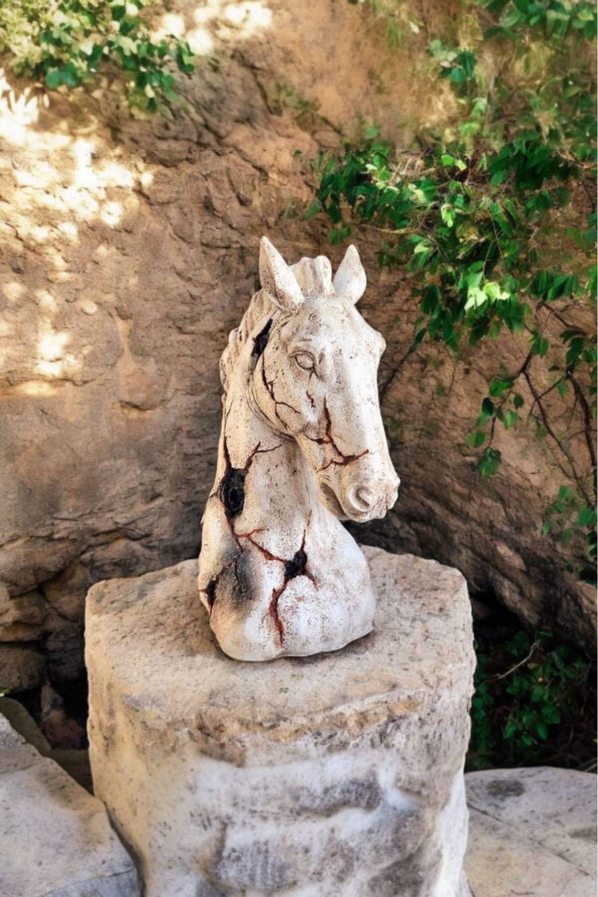Harmoni Art Dekoratif At Başı Heykel