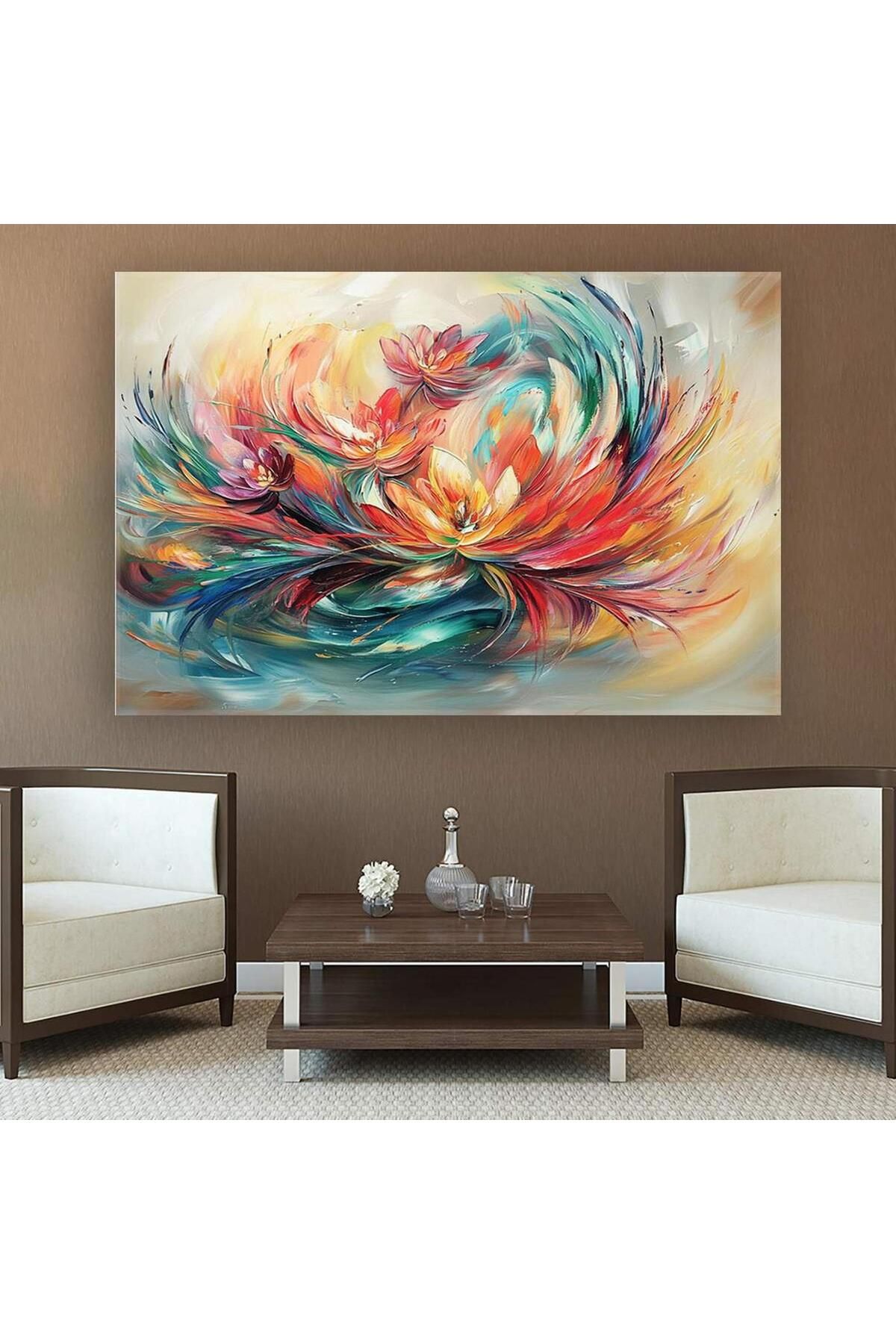 Ritmo Canvas Renkler ve Çiçekler 2 Kanvas Tablo