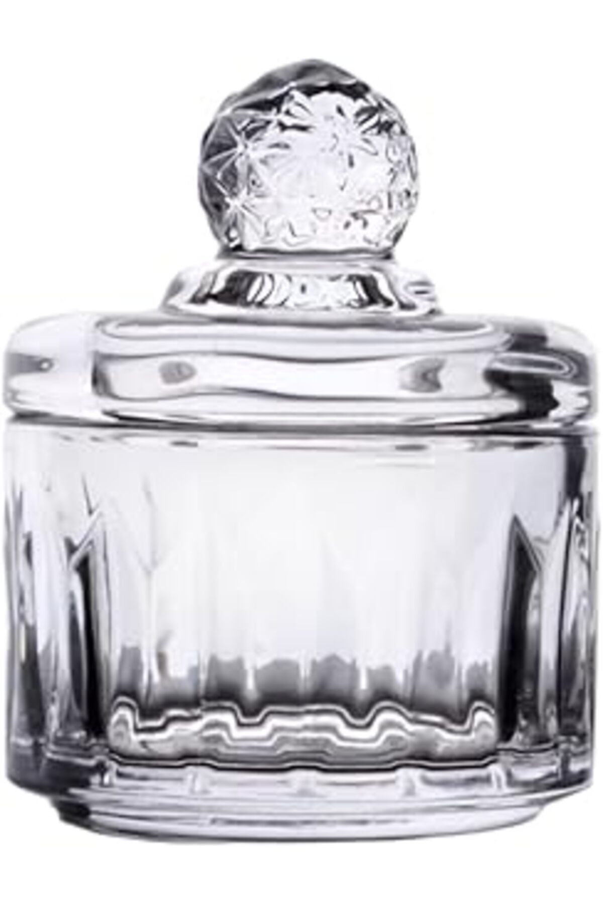 ASİTAN Deconox Lüx Kristal Mini Cam Şekerlik & Cam Lokumluk, Kesme Cam Lüx Şekerlik 7.5Cm*9.2Cm - 06644