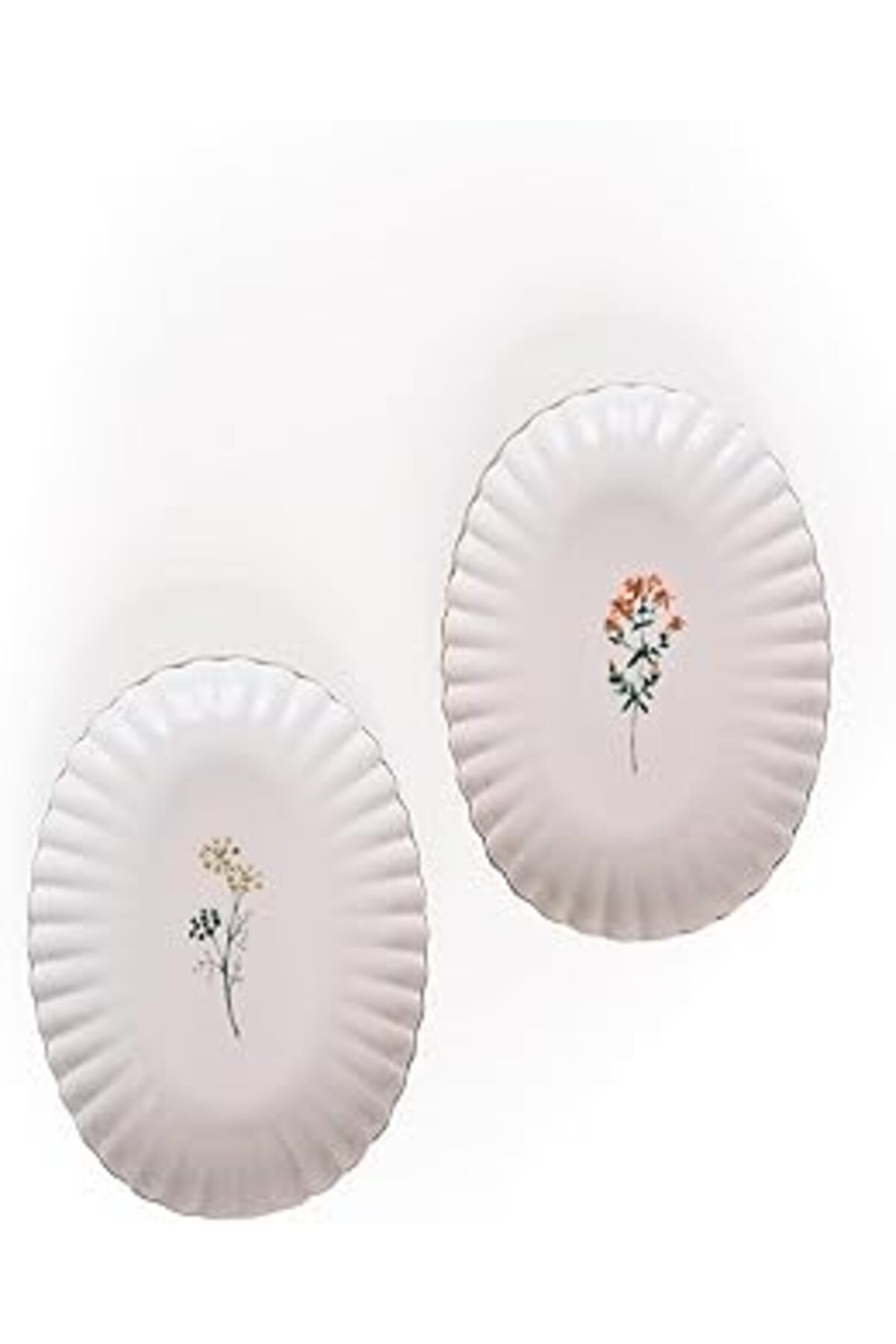 Mu Art Ahşap Porselen Tiny Miny 2 Parça 24 Cm Kayık Tabak