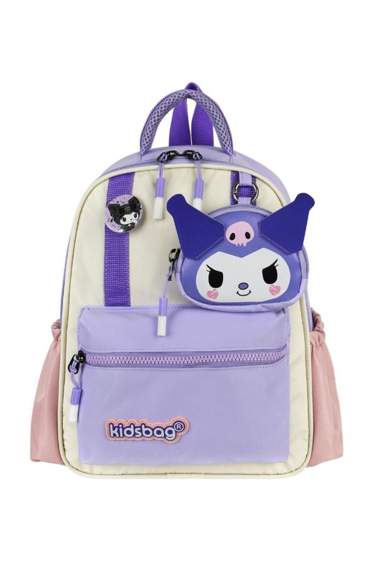 Baginn Kız Çocuk Anaokulu Sırt Çantası Kuromi Benzeri Kreş Çantası 33*25 Cm Ortopedik Su İtici Kumaş