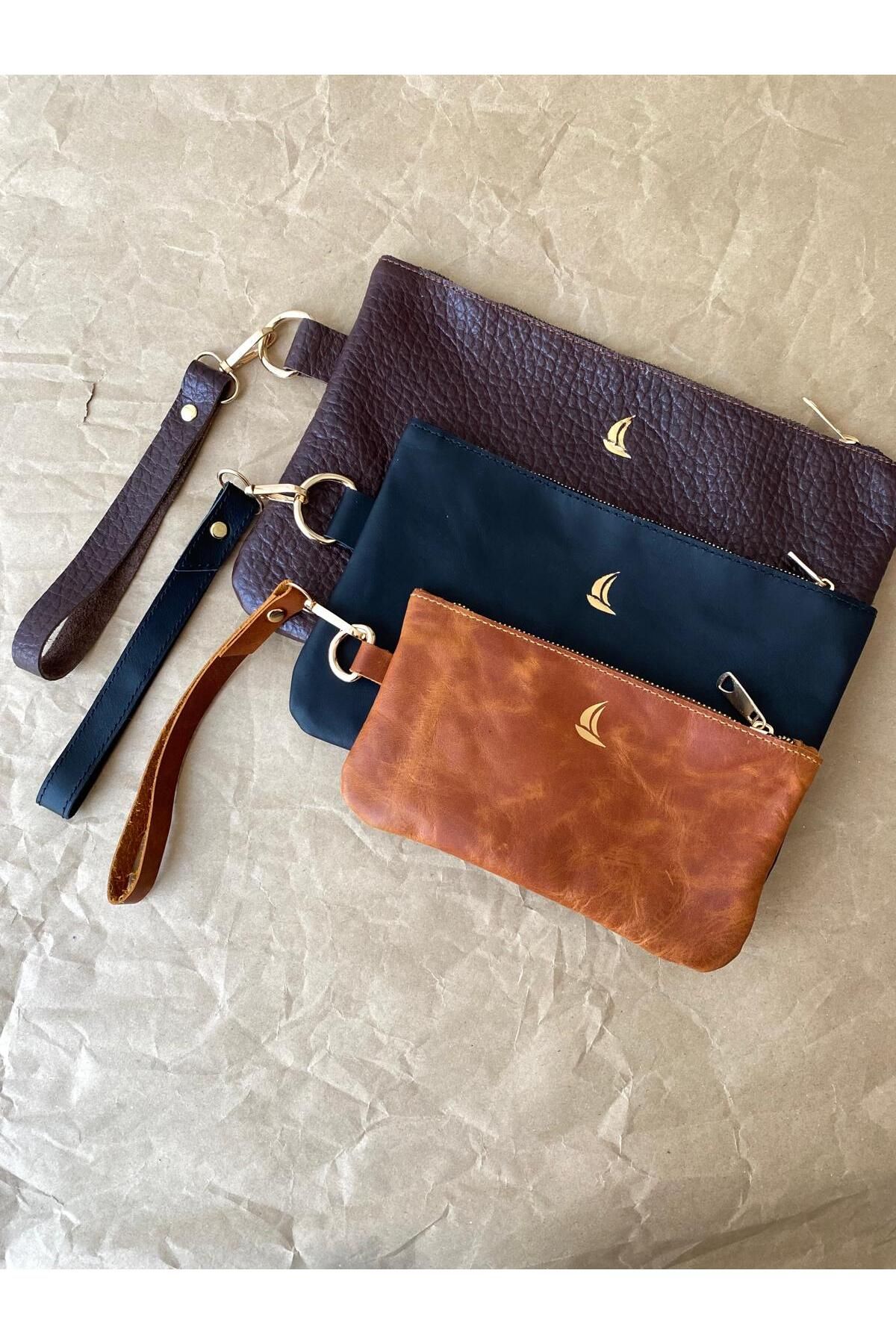 ALESTA LEATHER (İSİM YAZIYORUZ) Hakiki Deri - Maxi Boy (30CM X 20CM) - Makyaj Çantası / Kalemlik / Çok Amaçlı