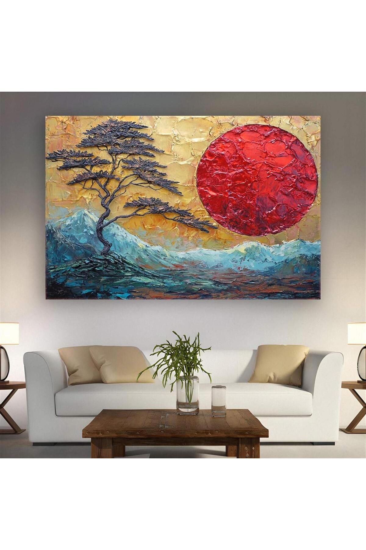 Ritmo Canvas Kızıl Güneş Kanvas Tablo