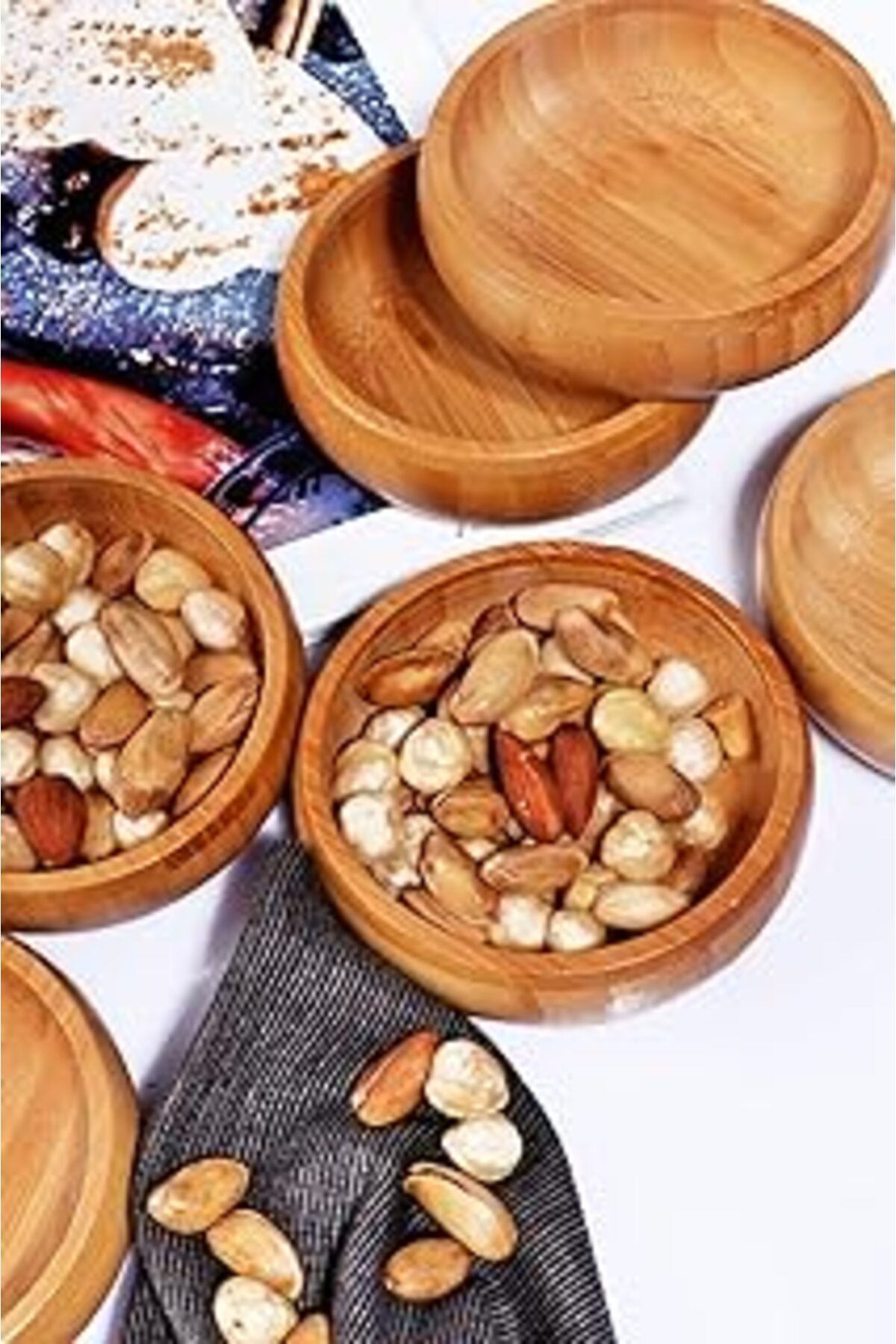 ASİTAN Porselen Diyarı 6'Lı Bambu Çerezlik 10 Cm Bambu