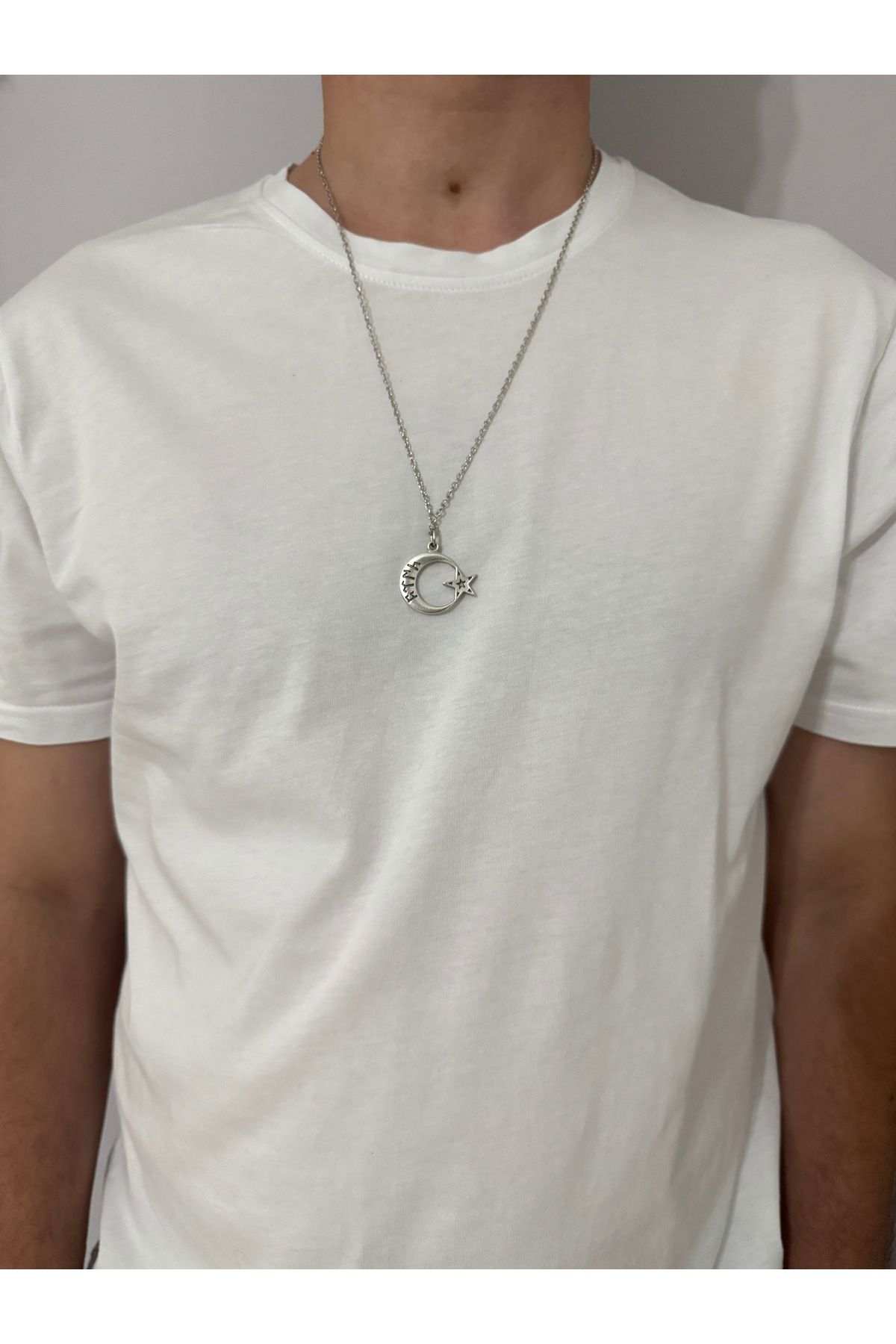 sielta Türk Bozkurt Türk Bayrağı Unisex Zincirli Kolye