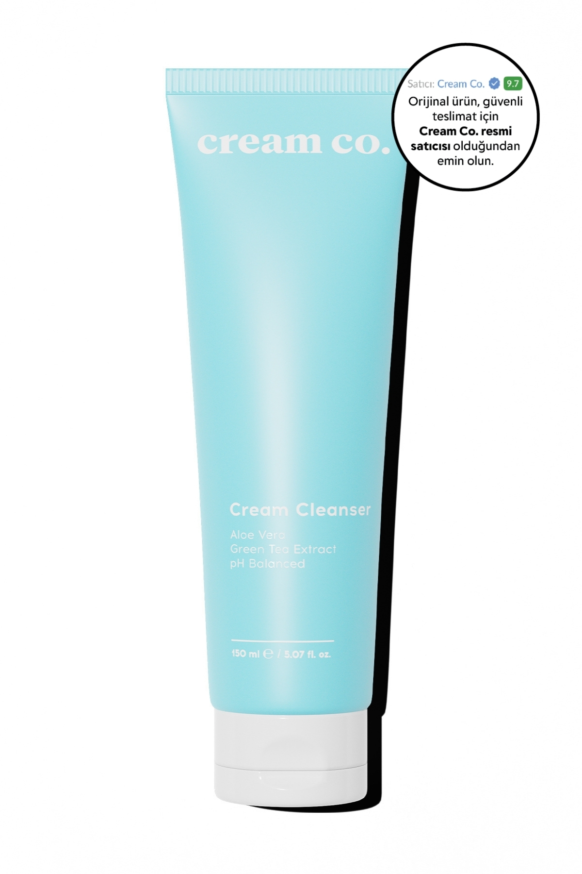 Cream Co. Green Tea Extract Cream Facial Cleanser |   Ph Balanced Illuminator |   Makeup Remover |   All Skin Types