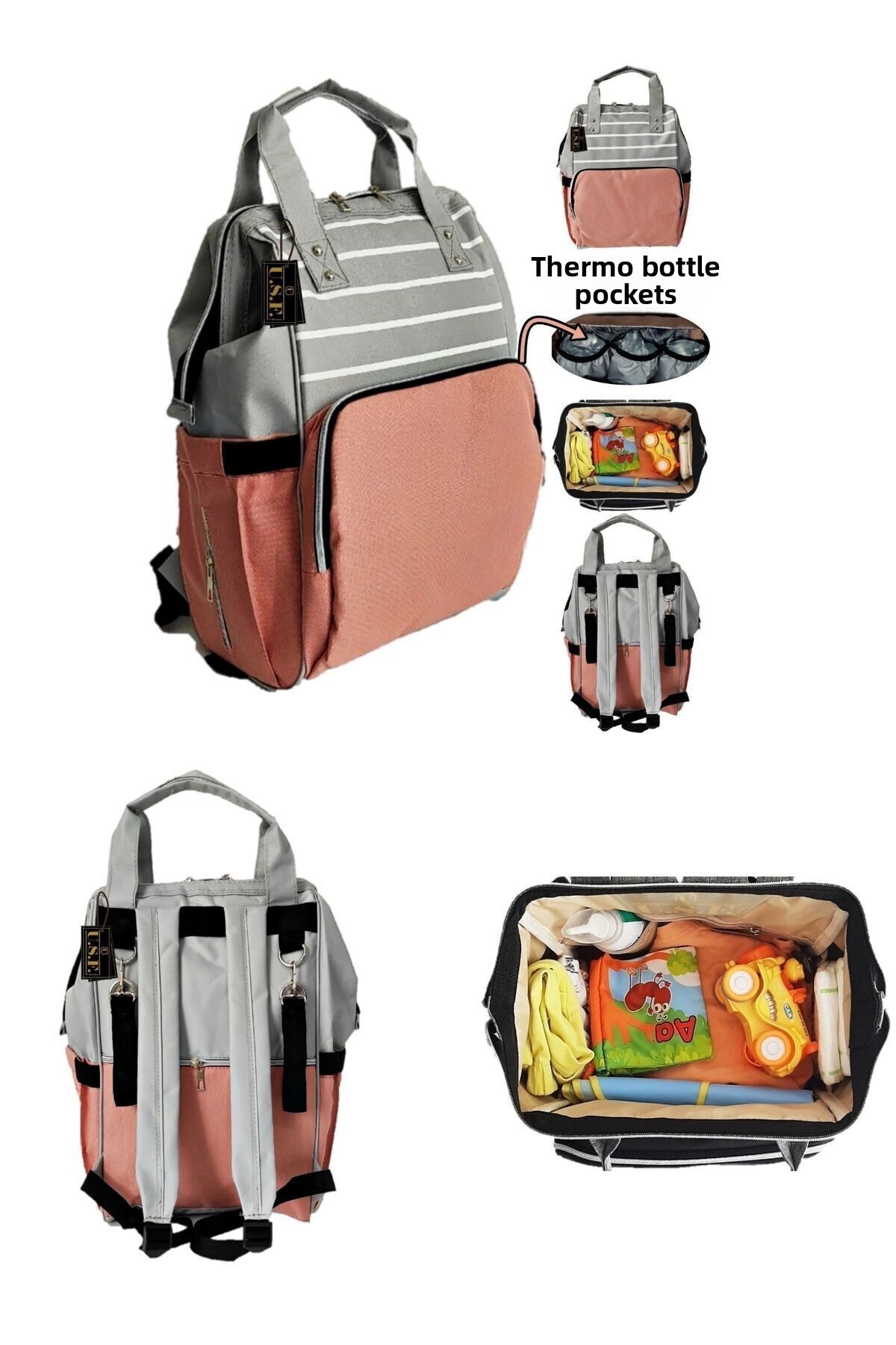 ESY LİNE-Functional Organizer Baby Care Bag - Mother Baby Backpack Gp 4