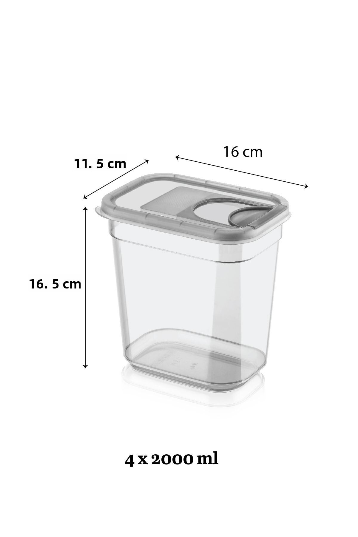 Meleni Home-4-Piece Leaf Tablet Detergent Storage Container with Sliding Lid and Label - Rectangular Storage Box 2 Lt 3