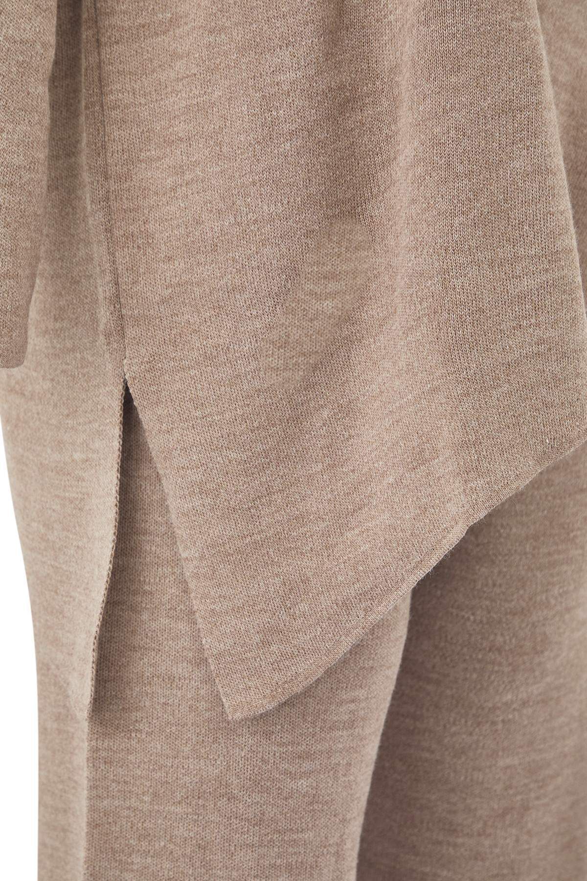 Trendyol Curve-Nerzfarbenes Trikot-Unter-Oberteil-Set mit Stehkragen und Schlitzdetail TBBAW24CP00013 6