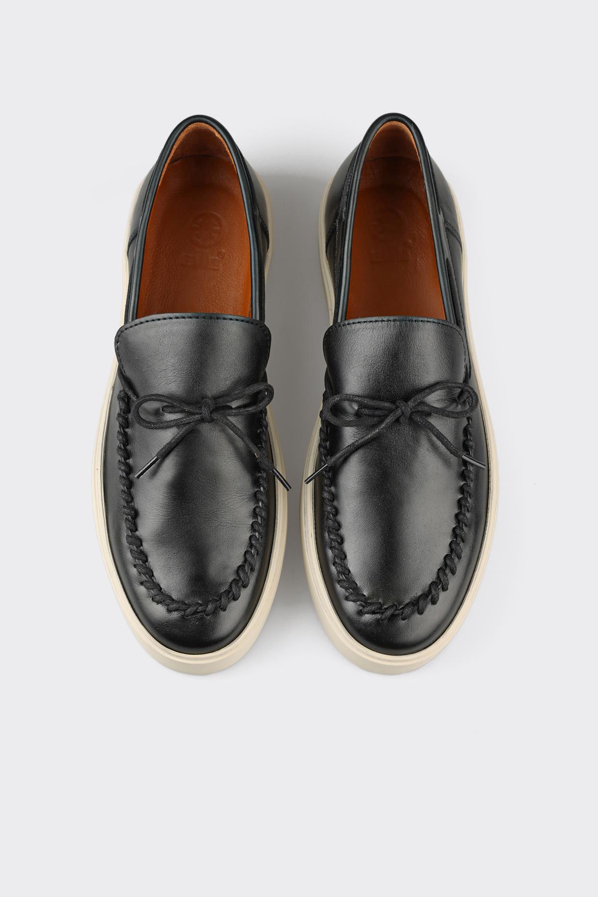 Elle Shoes Siyah Deri Erkek Günlük Ayakkabı görsel 4
