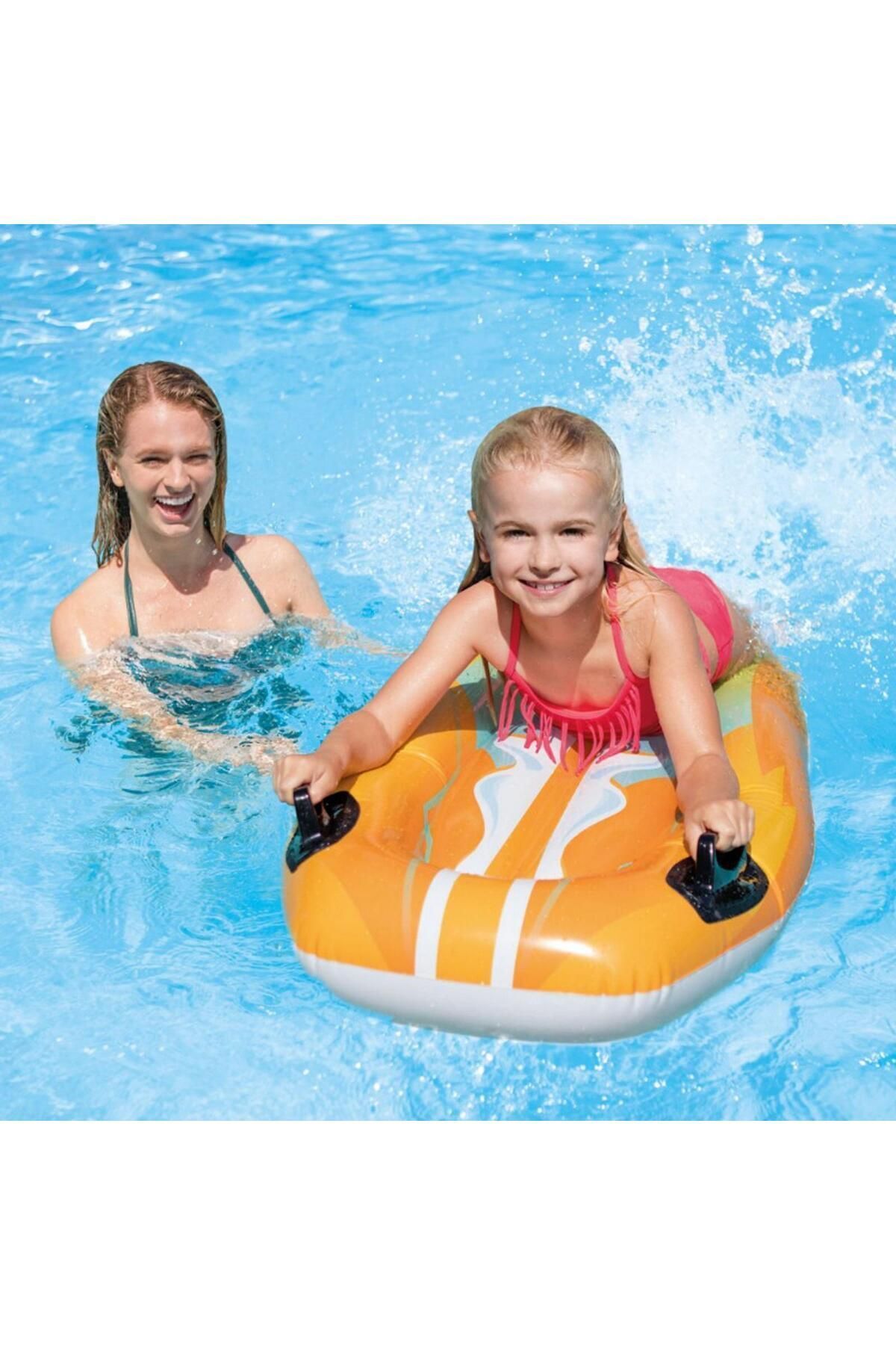 Intex-Inflatable Surf Mattress - Inflatable Mattress with Handle and Surf, Pool Inflatable, 112x62 cm 2