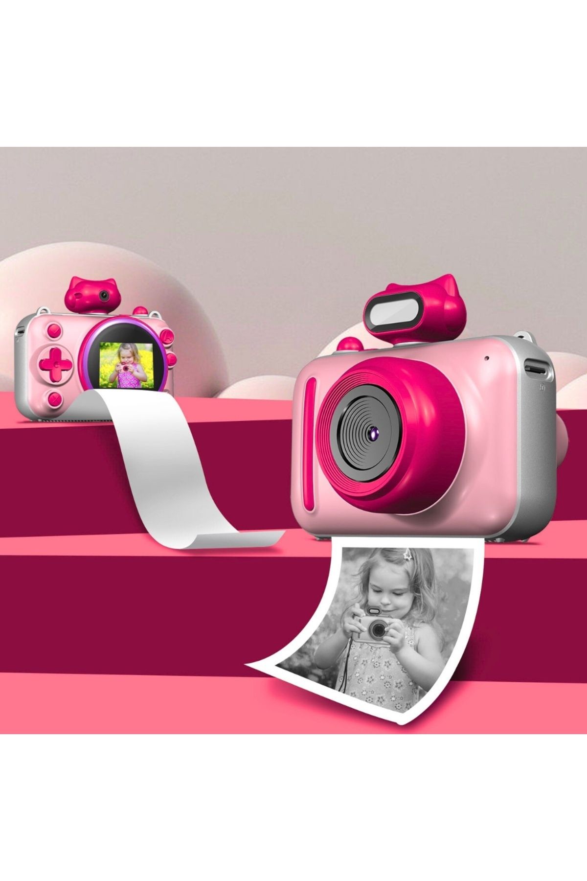 SMARTIC-Camera, instant printing, Ultra HD 2.5K, 2.0”, 1200mAh, games, MP3, memory card GIFT 7