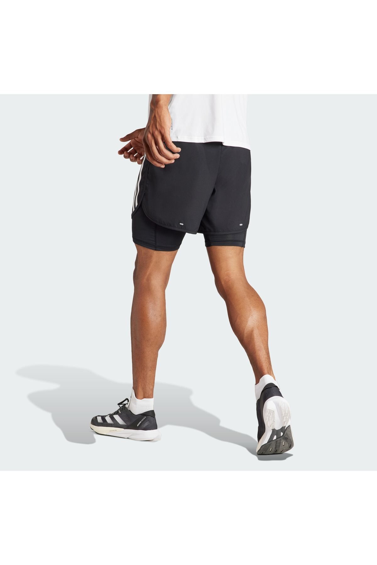 adidas-Own the Run 3-Stripes 2-in-1 Shorts 2