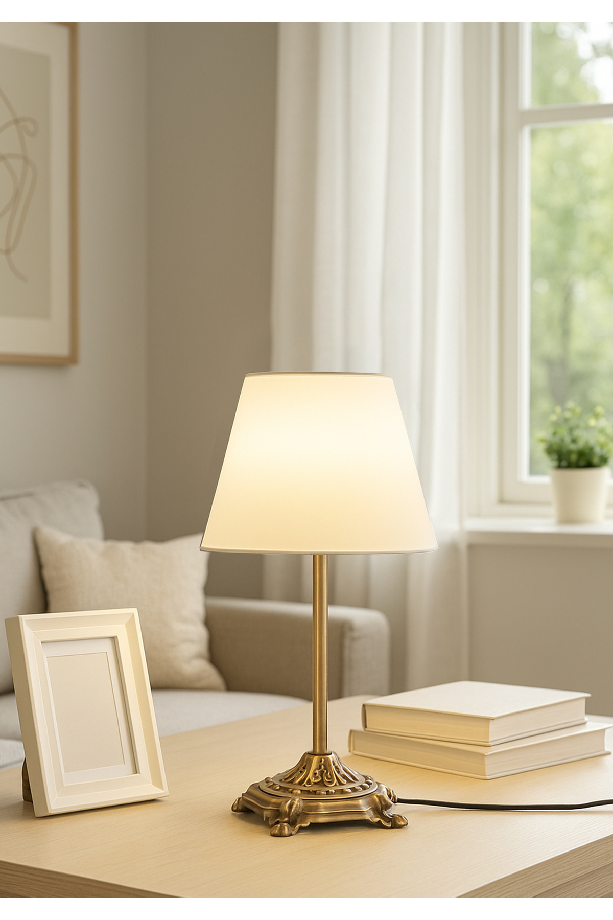 HOMİNG Homing Artemis Antik Eskitme Abajur Krem 241789