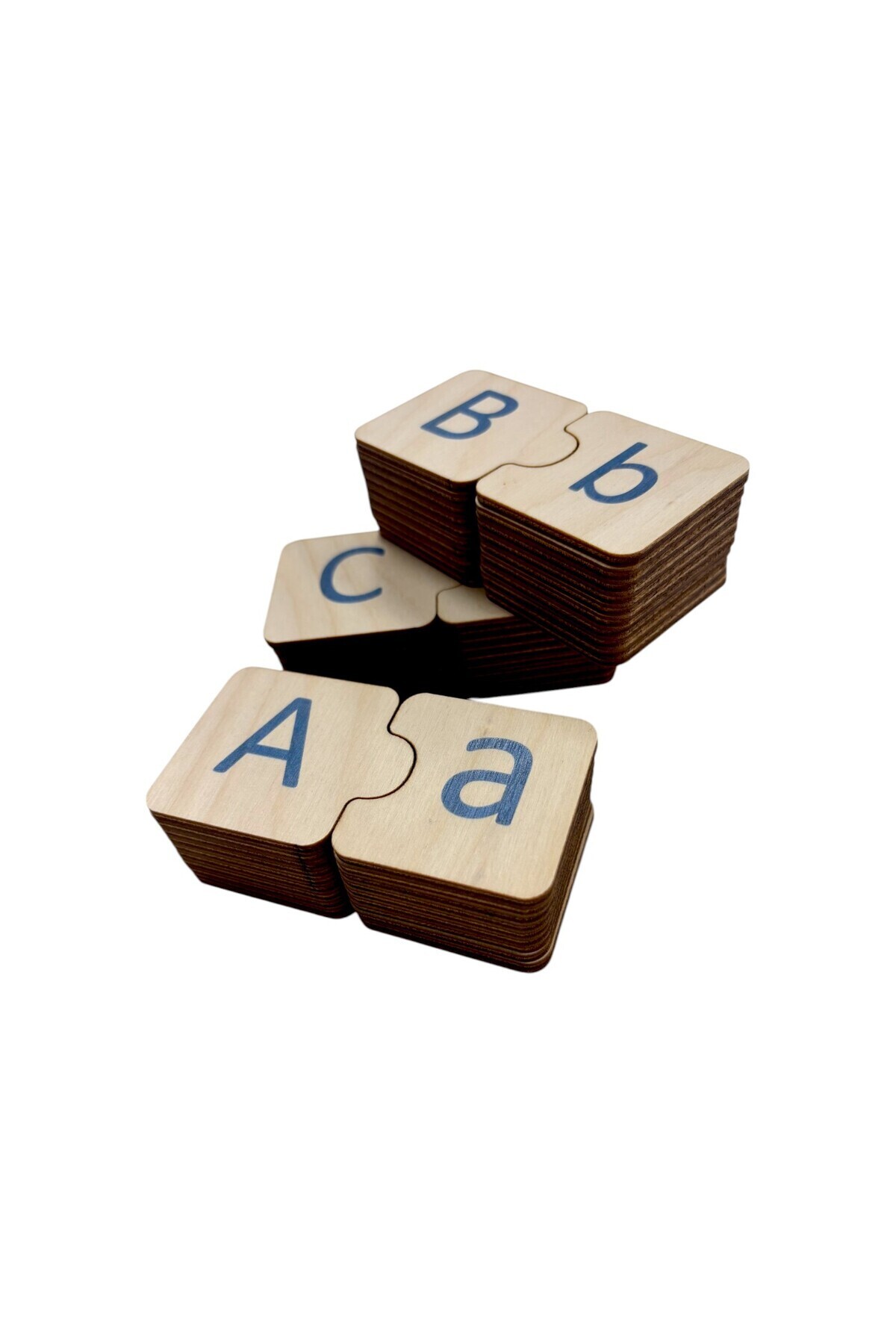 Mind of Toys Türkçe Alfabe Eşleme, 29 Harf, Mavi, Ahşap Alfabe Puzzle, Montessori Büyük Küçük Harf Bulmaca Oyunu fotoğrafı 4 (önizleme)