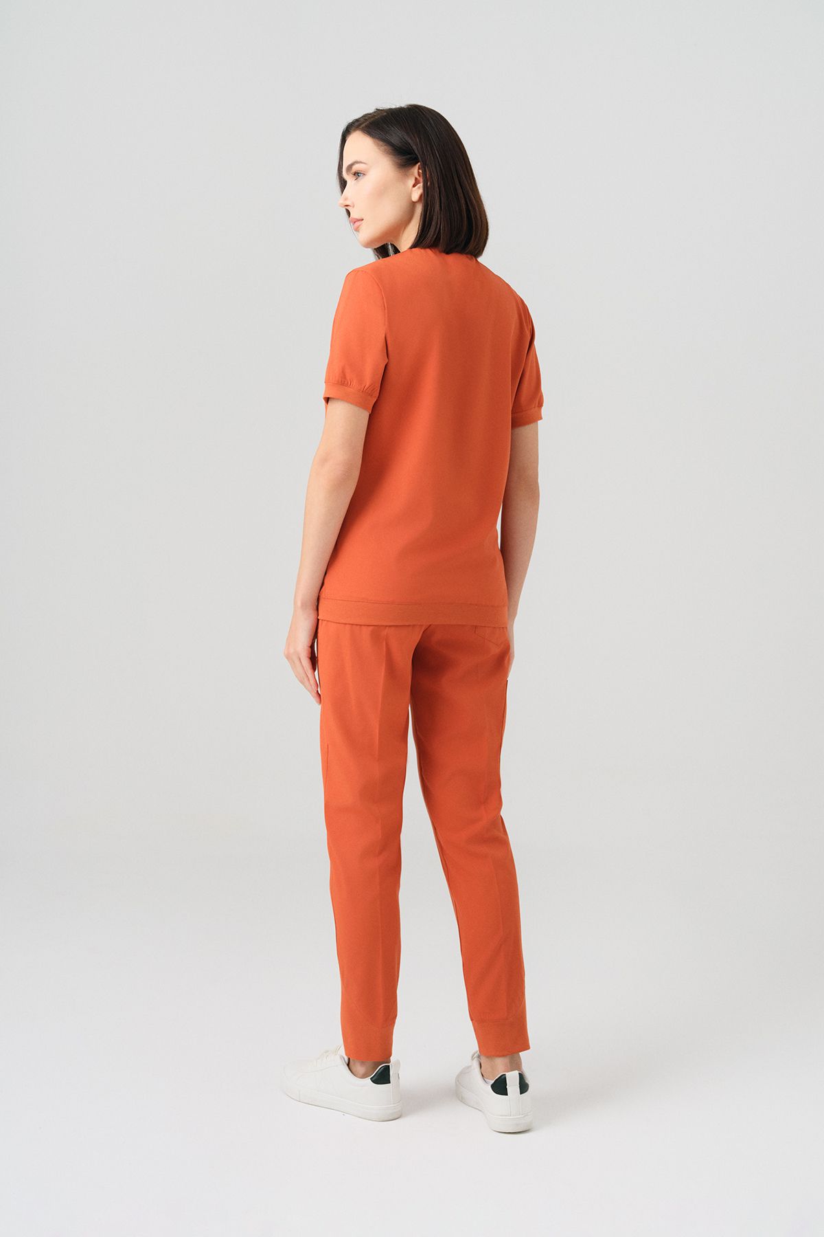 ÇİZGİ MEDİKAL-Kiret Star Best Lycra Suit Set de sus și de jos din țesătură Lycra bidirecțională cu detaliu de nervuri 6