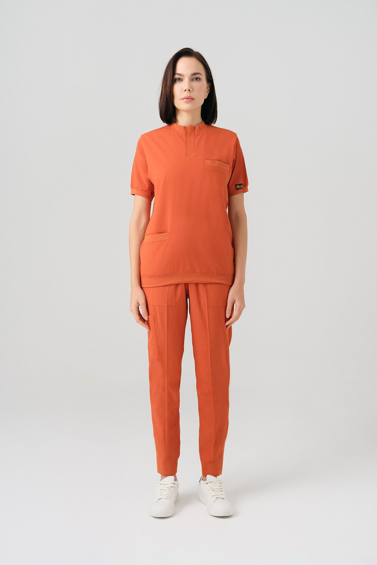 ÇİZGİ MEDİKAL-Kiret Star Best Lycra Suit Set de sus și de jos din țesătură Lycra bidirecțională cu detaliu de nervuri 1