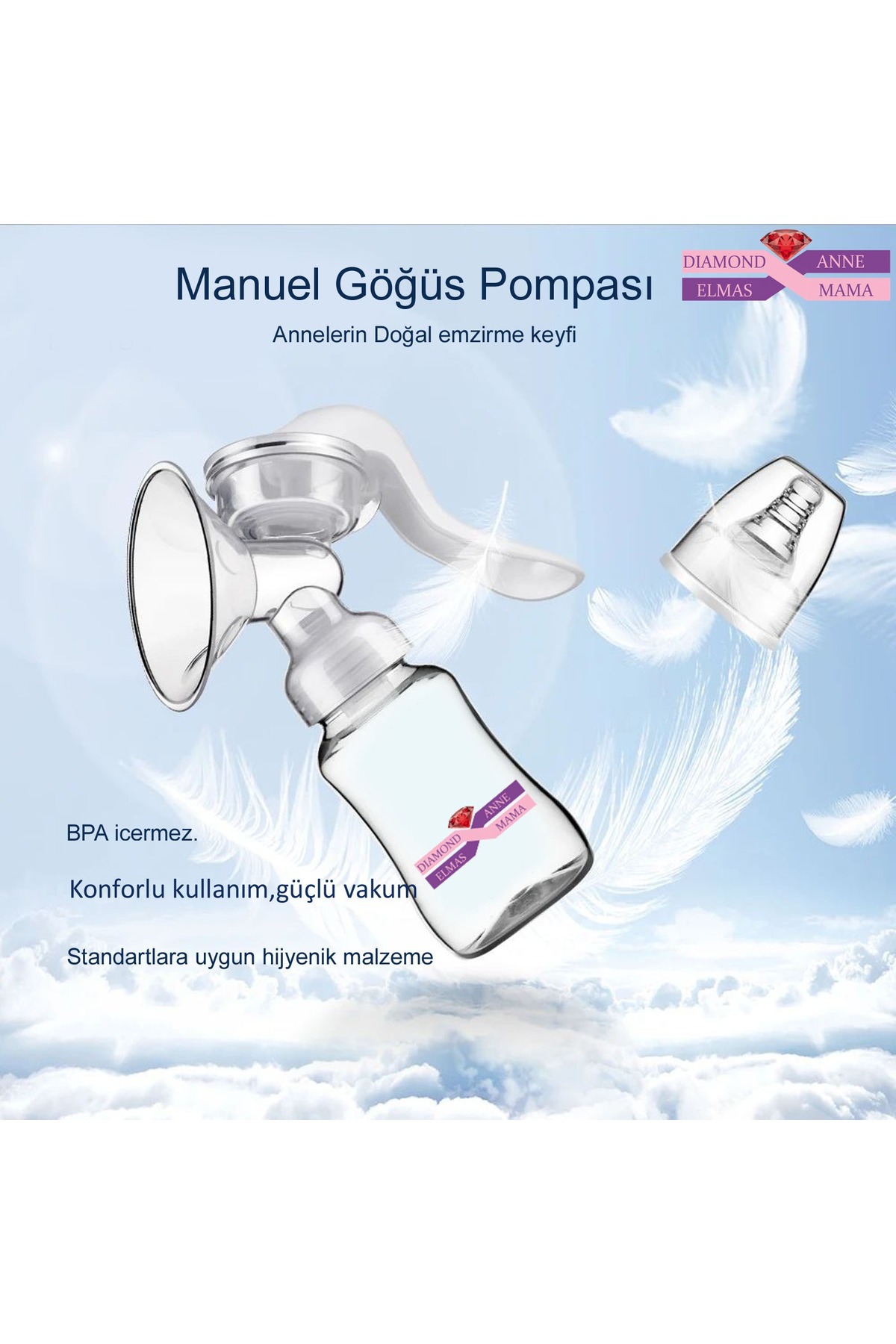 Diamond Mama Elmas Göğüs ve Süt pompası MANUEL,DIAMOND MAMA ELMAS ANNE markalı XN-J203 fotoğrafı 3 (önizleme)