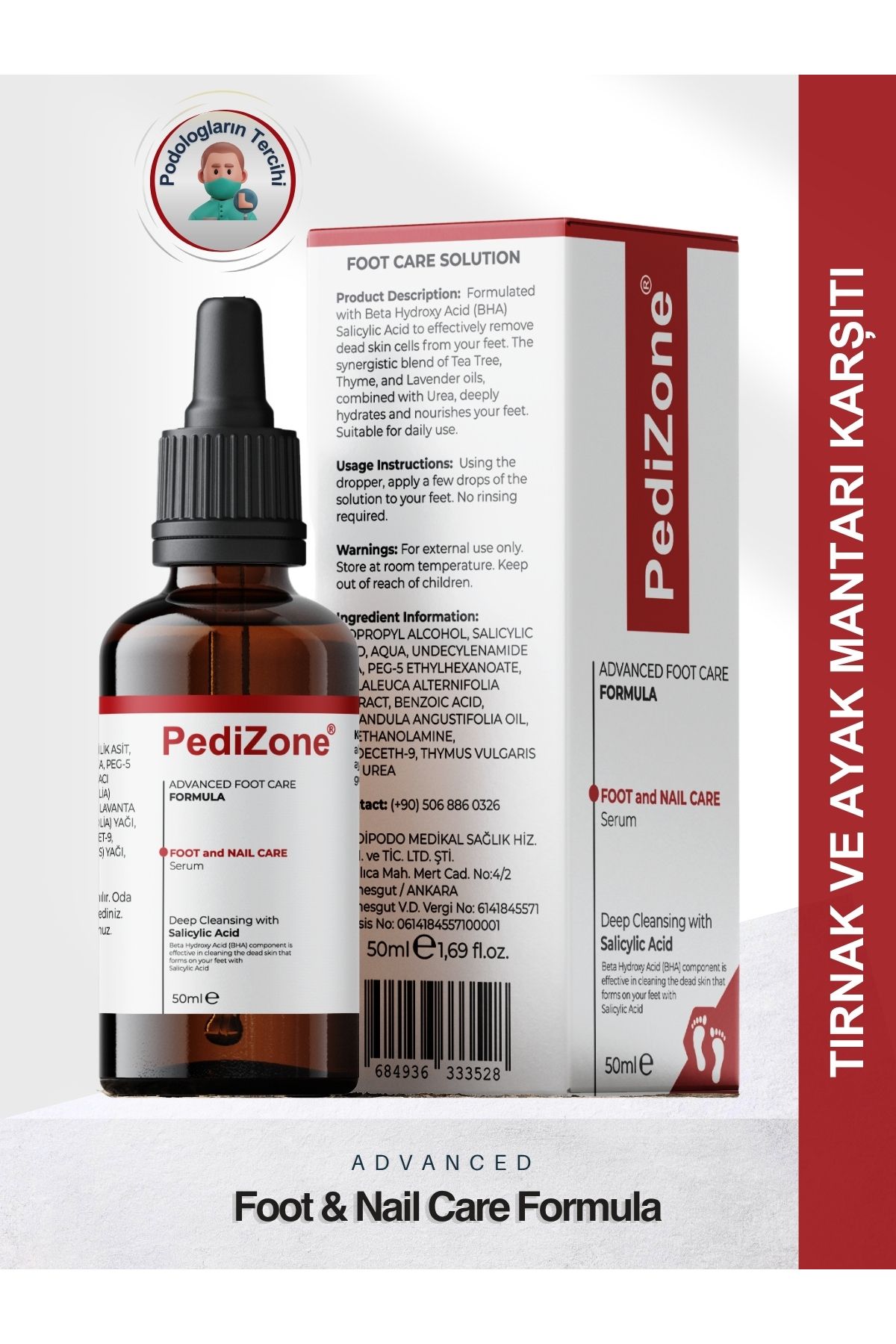 PediZone 50ml Mantar Karşıtı Tırnak Ve Ayak Serumu
