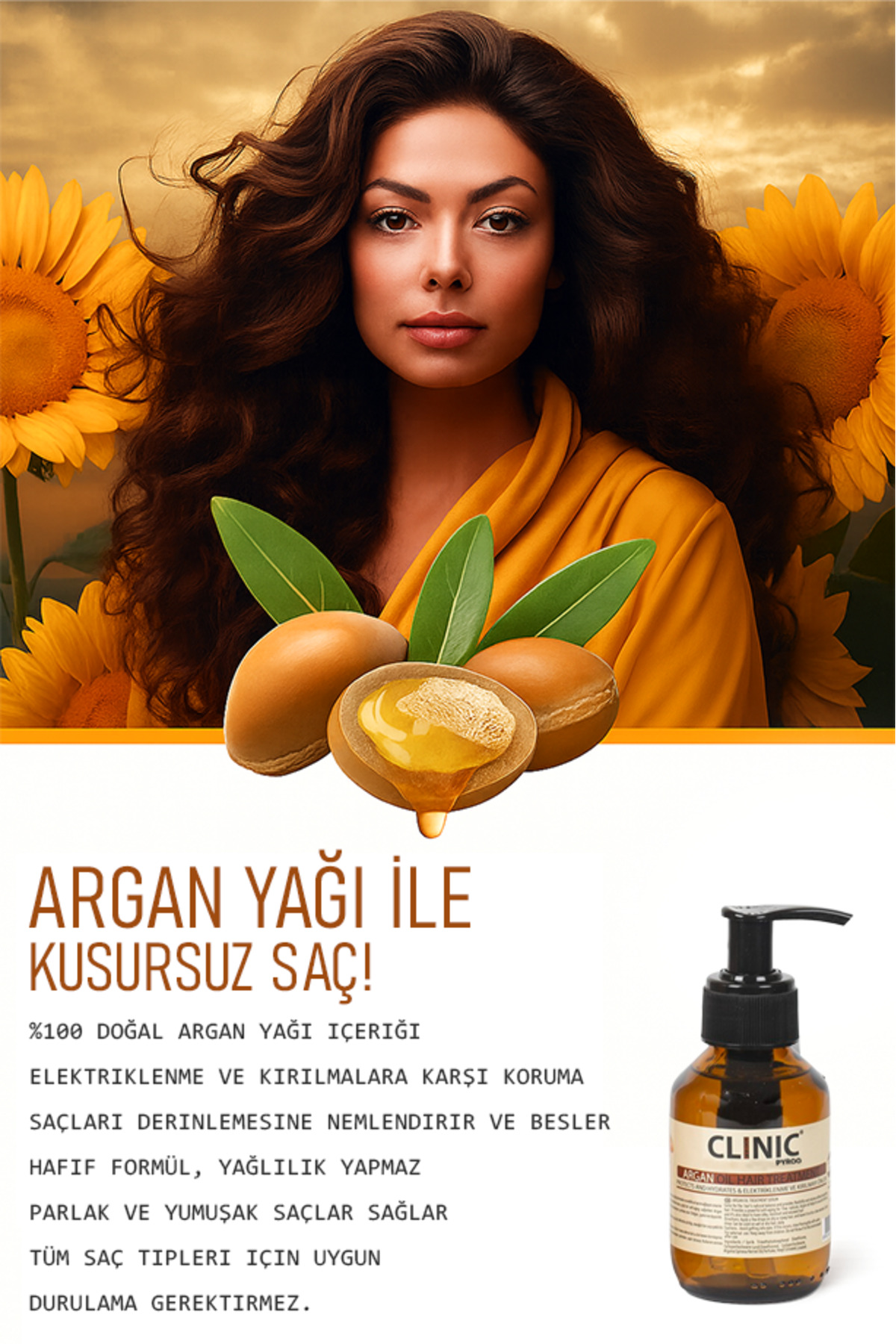 روغن مراقبت از مو با روغن آرگان - ضد وز و شکنندگی، محافظ، مرطوب کننده - 100 میلی لیتر - TYCA2948DN171377400530802 — تصویر 2 از 2