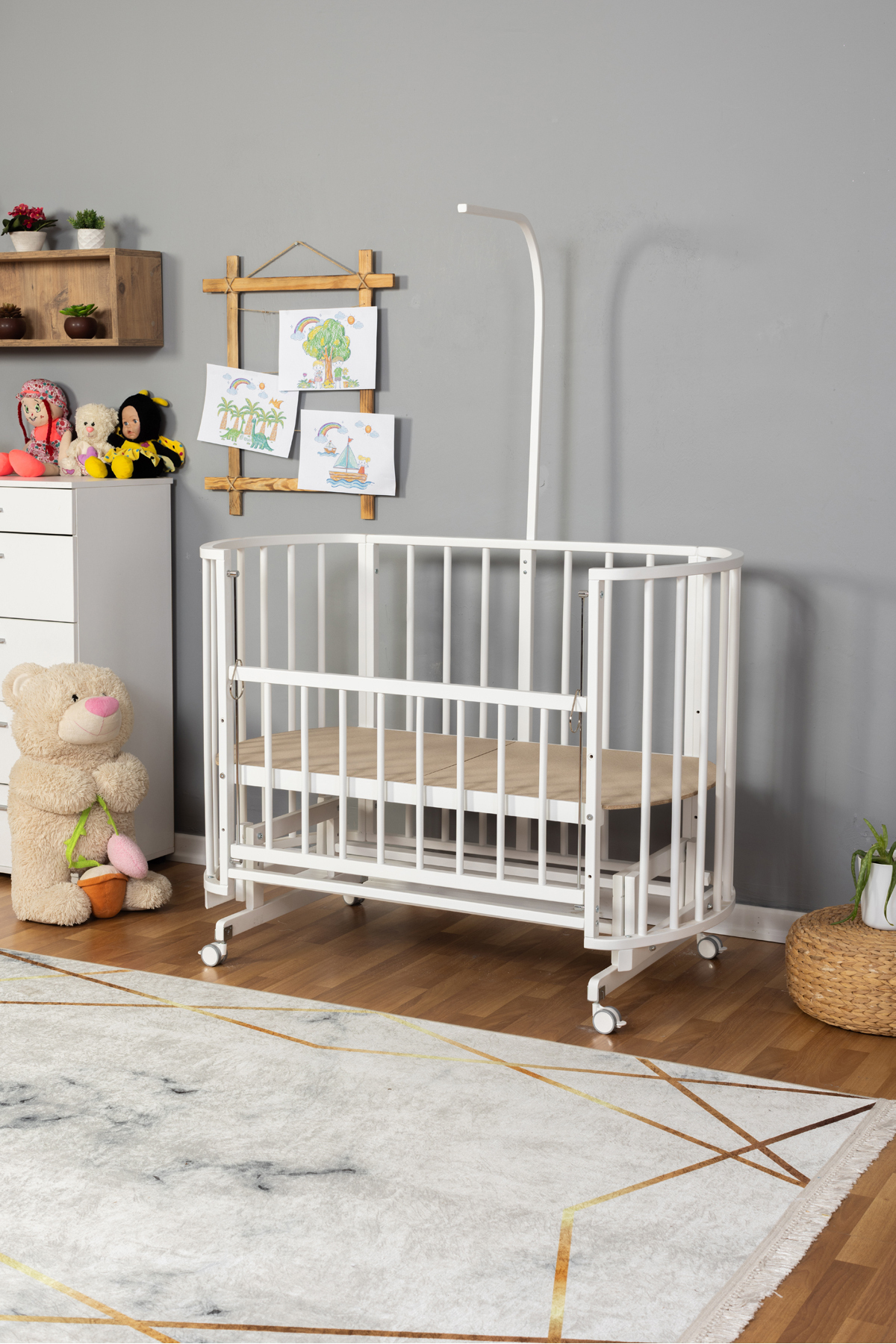 Bamgidoo Doğal Ahşap Anne Yanı Portatif Yeni Doğan Bebek Beşik Bebek Beşik Fiyatları fotoğrafı 5 (önizleme)