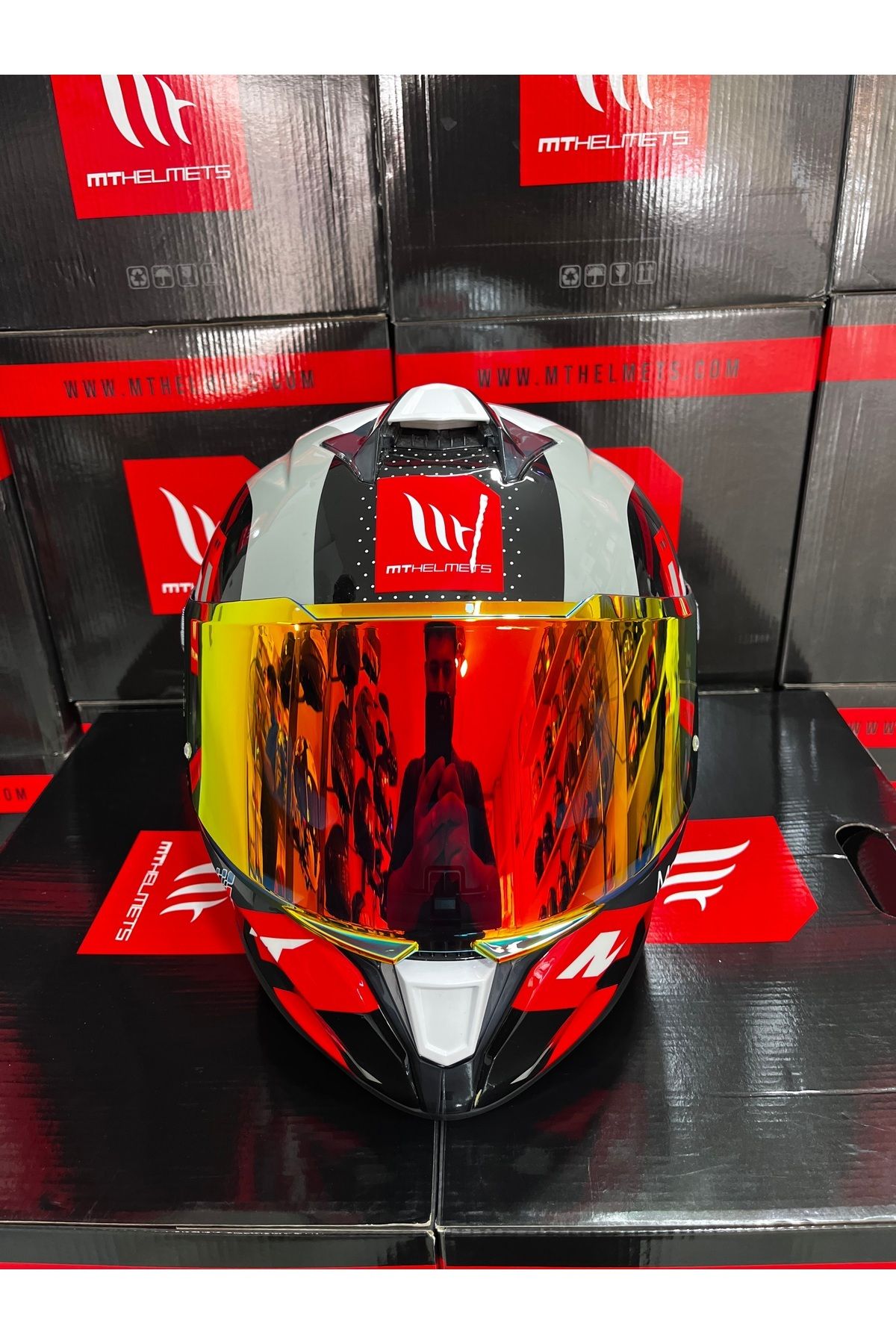 MT Helmets Targo s Sergio garcia b5(şeffaf vizörlü)kask