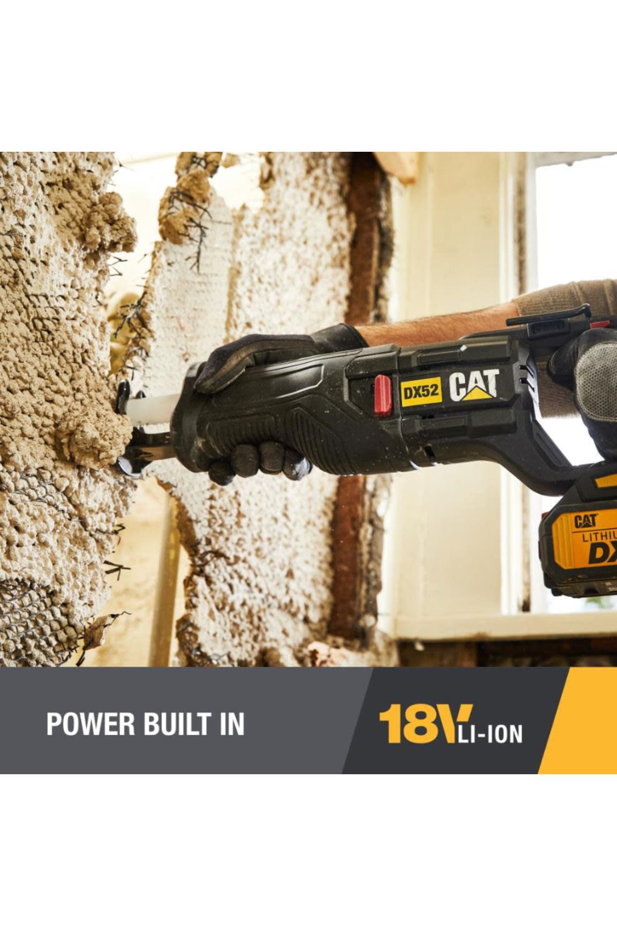 Cat-منشار ترددي لاسلكي Dx52 18 فولت بسرعة متغيرة 3000 دورة في الدقيقة وخفيف الوزن بدون فرشاة 8