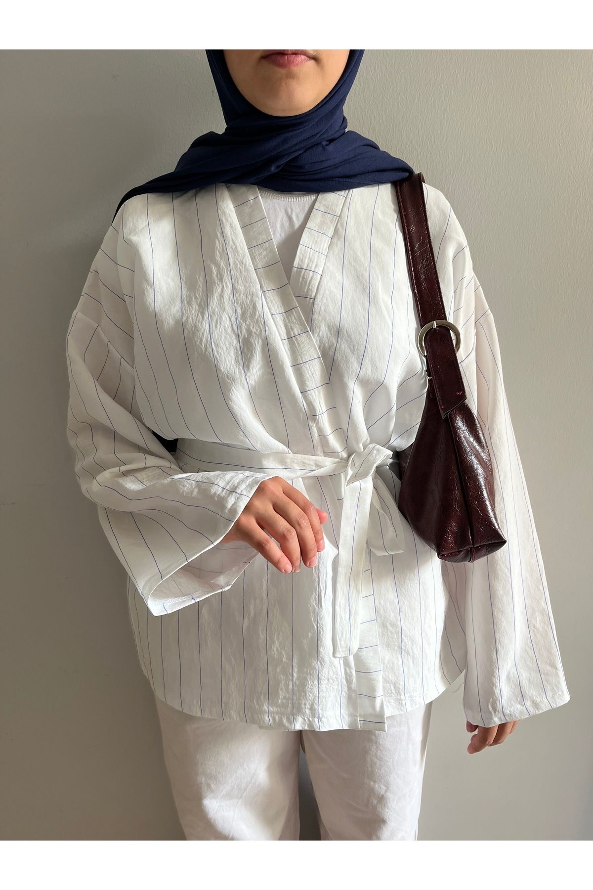 FASİON Belden Bağlamalı Yakamoz Kimono