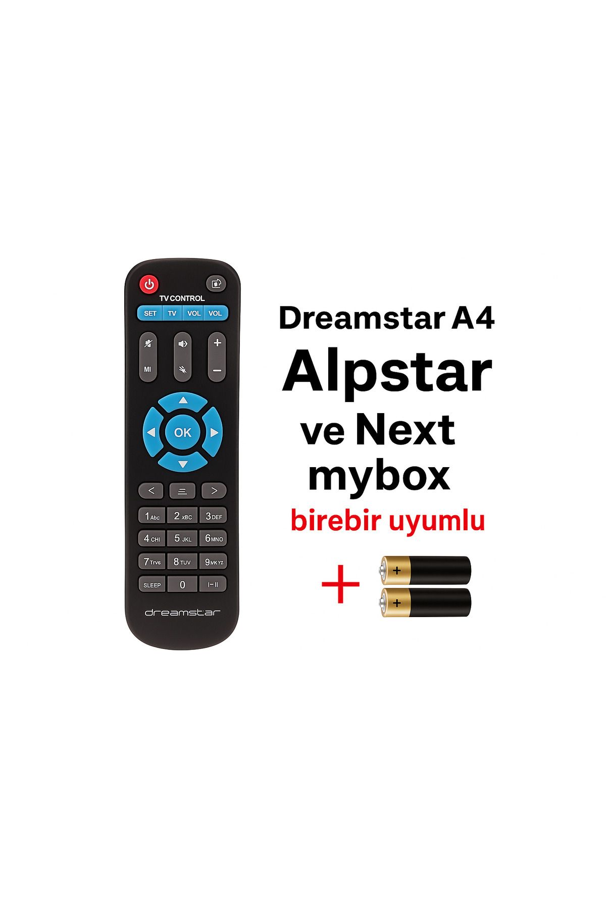 Suntel Dreamstar a4, Alpstar ve Next mybox cihazlarına birebir uyumlu orijinal kalıp kumanda