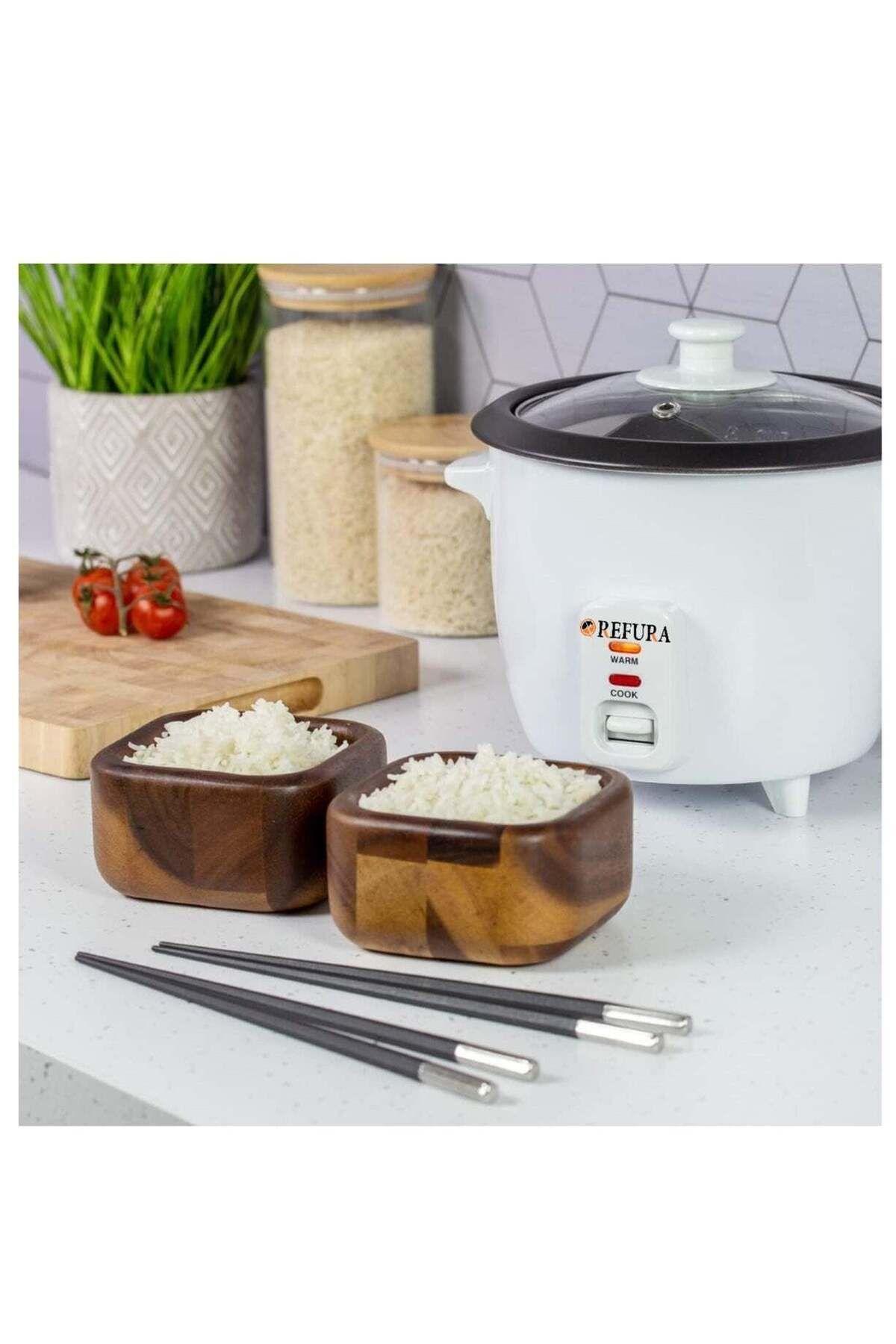 REFURA-2 in 1 Rice Cooker & Steamer 600 ML / Non-Stick Removable Bowl / Keep Warm Functionality / 35 7