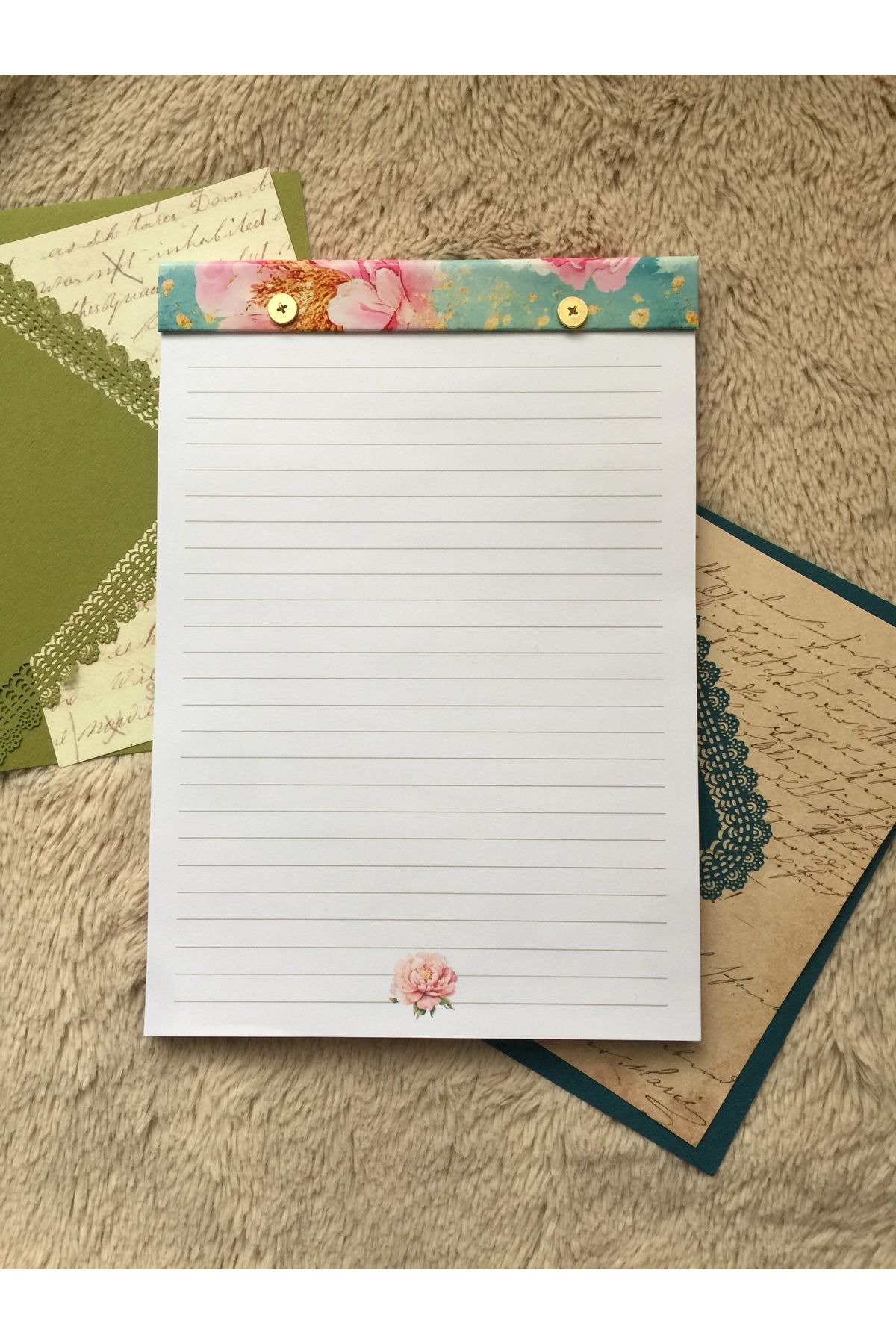 LaCerdaDesign A5 Çiçek Desenli Defter