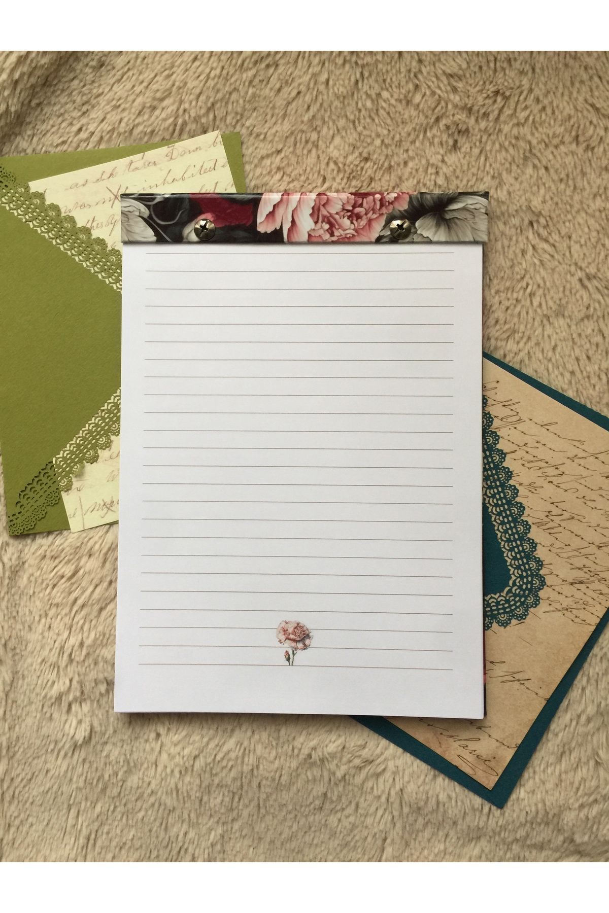 LaCerdaDesign A5 Çiçek Desenli Defter