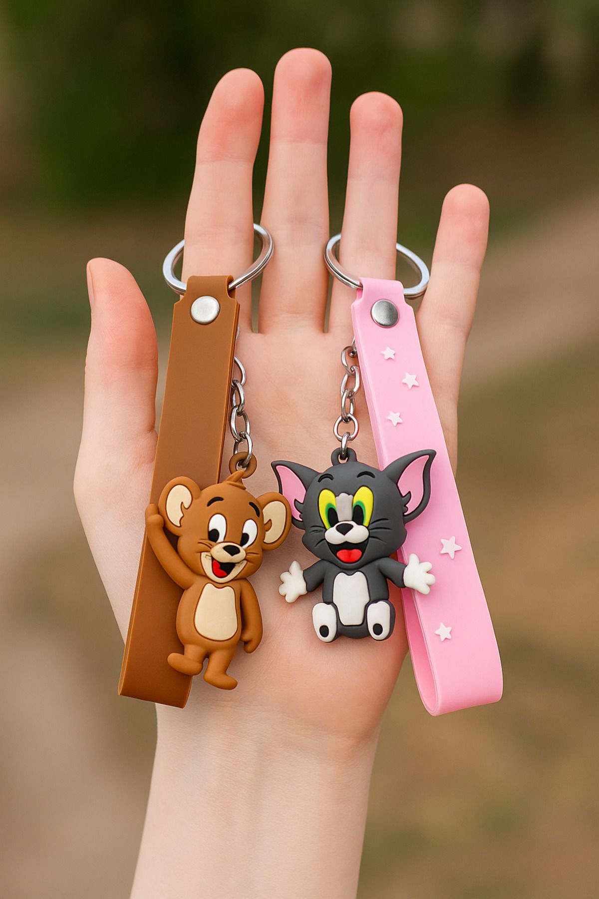 DARENT COLLECTİON Tom ve Jerry 3D Çift Anahtarlık 2 Adet