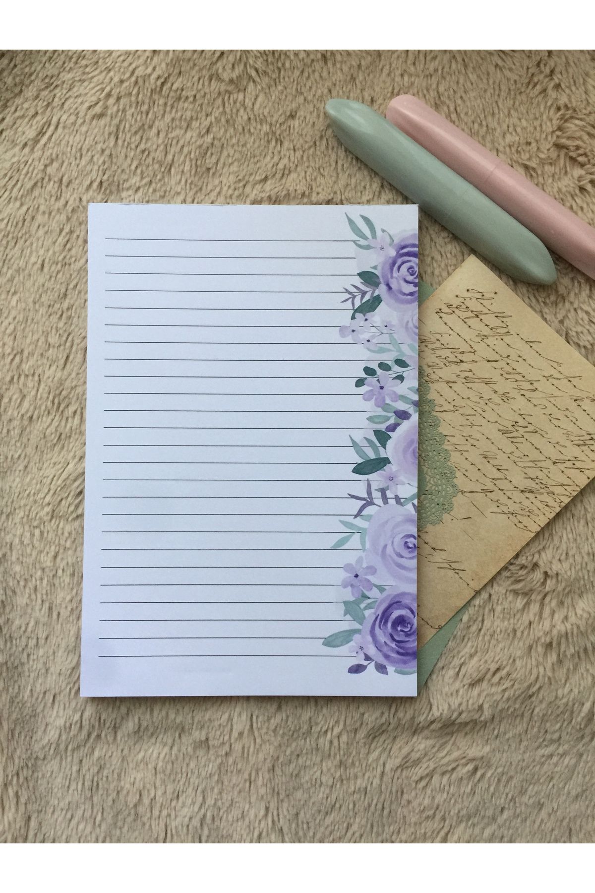 LaCerdaDesign A5 Çiçekli Notepad, Memopad Not Defteri