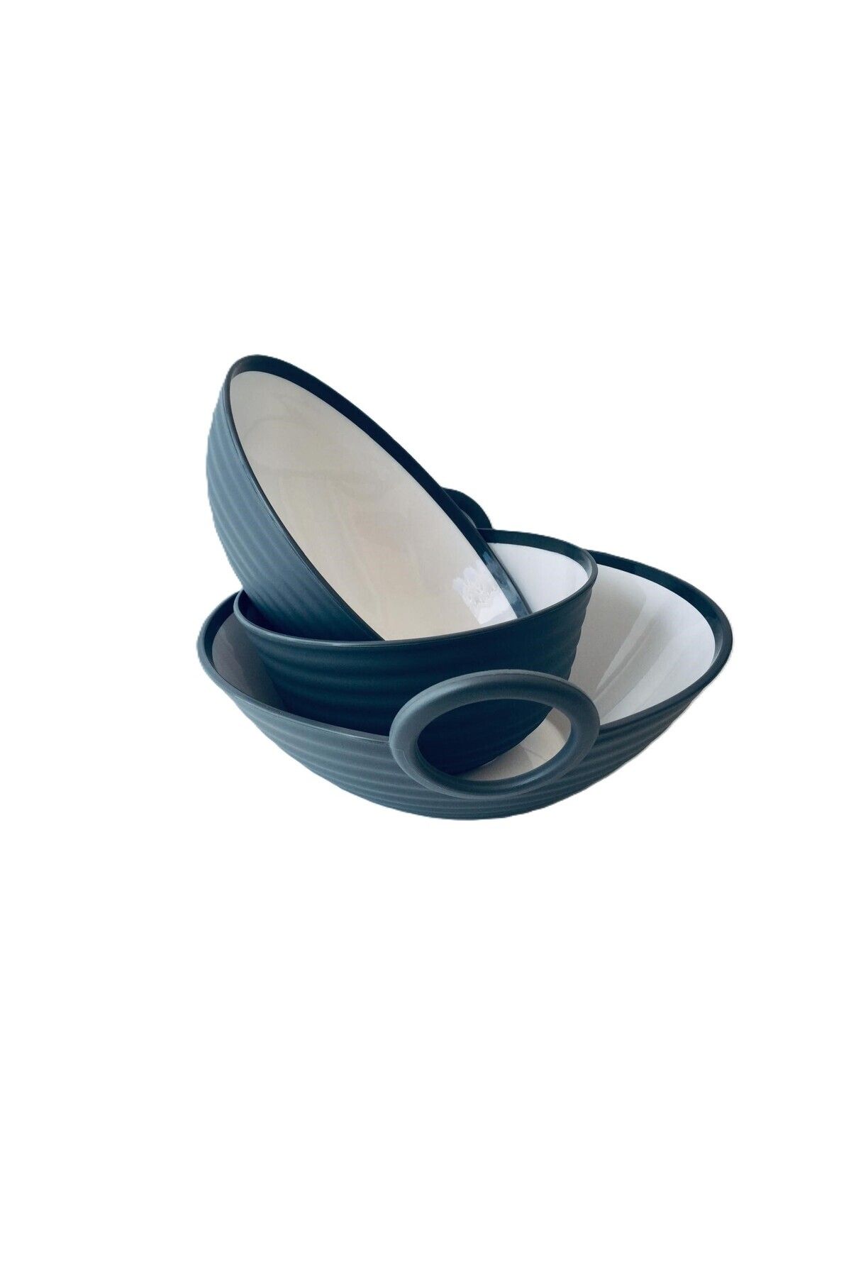 HOBBY LİFE 3'lü Büyük Boy Vera Kase Seti / 1600-1800-2800 ml -Bpa Free & Cool Gri
