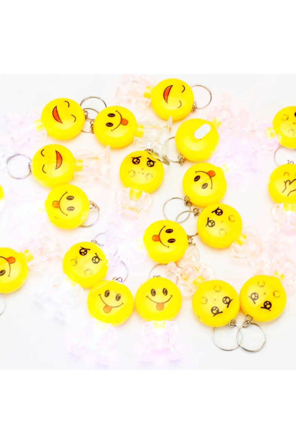 TAYEM-Lighted Emoji Flashlight Keychain, Smiling Crying Face Keychain and Bag Ornament, Accessory 5