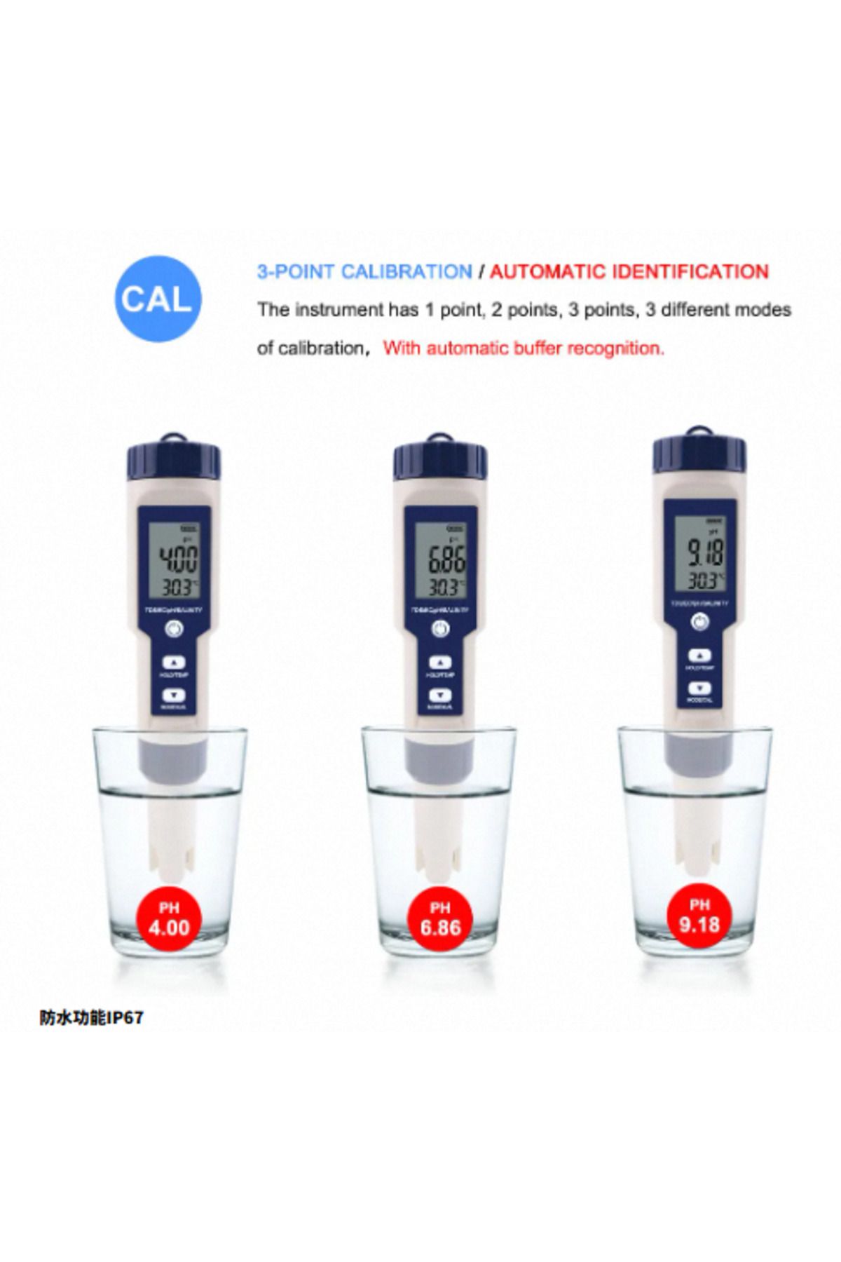 Choice-0.1 Ez-9909 Yieryi Tds Ec Ph Salinity Meter Orp H2 S.g Temp Water Quality Monitor Solution Fertilize 4