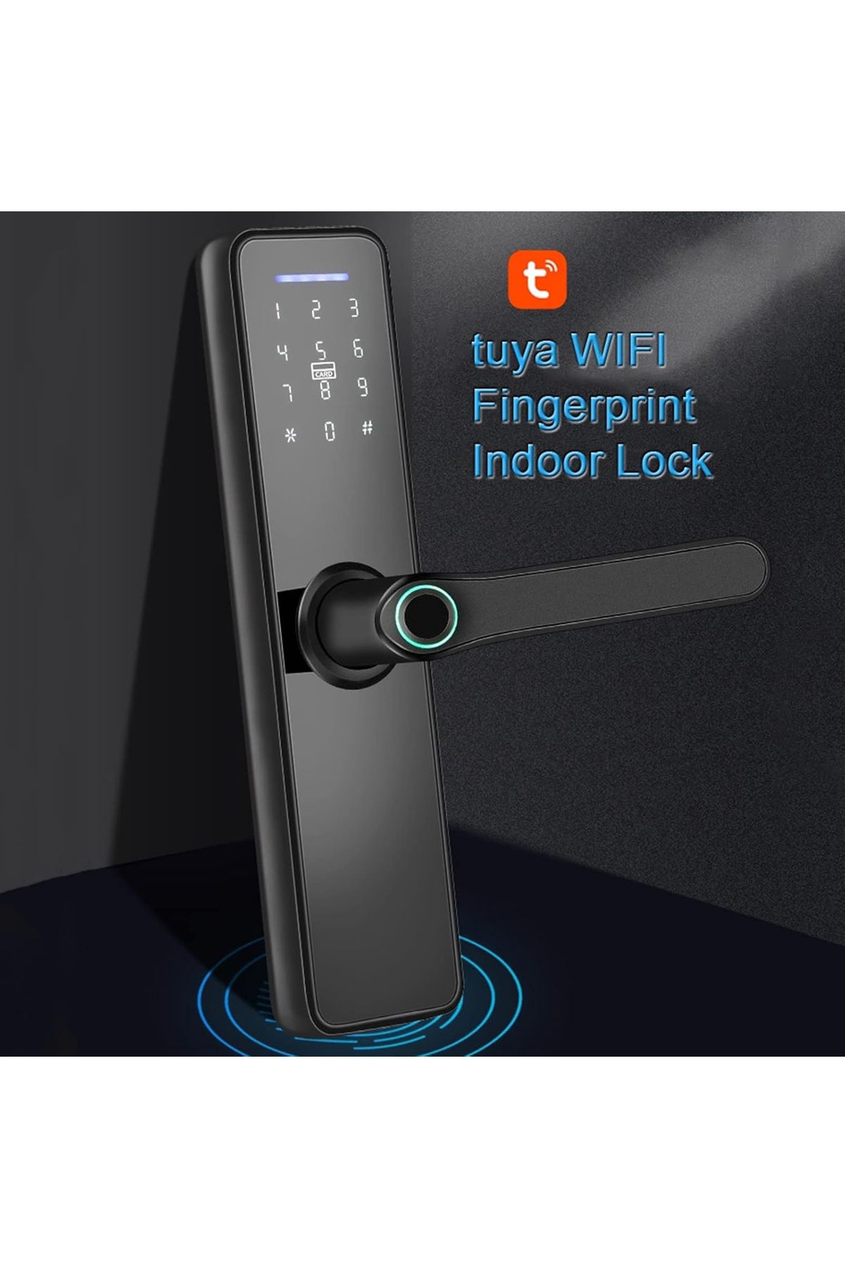 AREB-Smart Lock Wifi Black 85 * 50 – 5 Unlocking Methods, Auto-lock, Anti-theft Security For Home 4