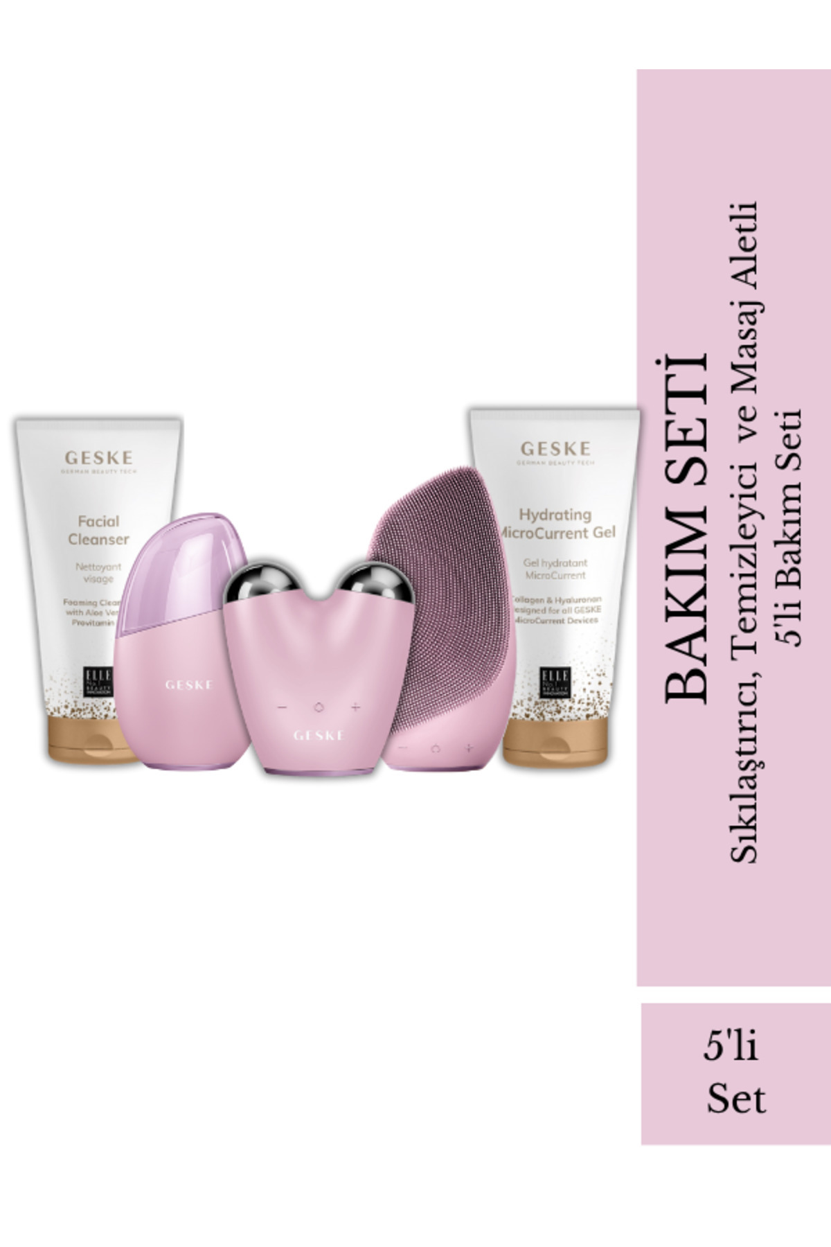 Geske Sıkılaştırıcı, Temizleyici Ve Masaj Aletli 5'li Bakım Seti