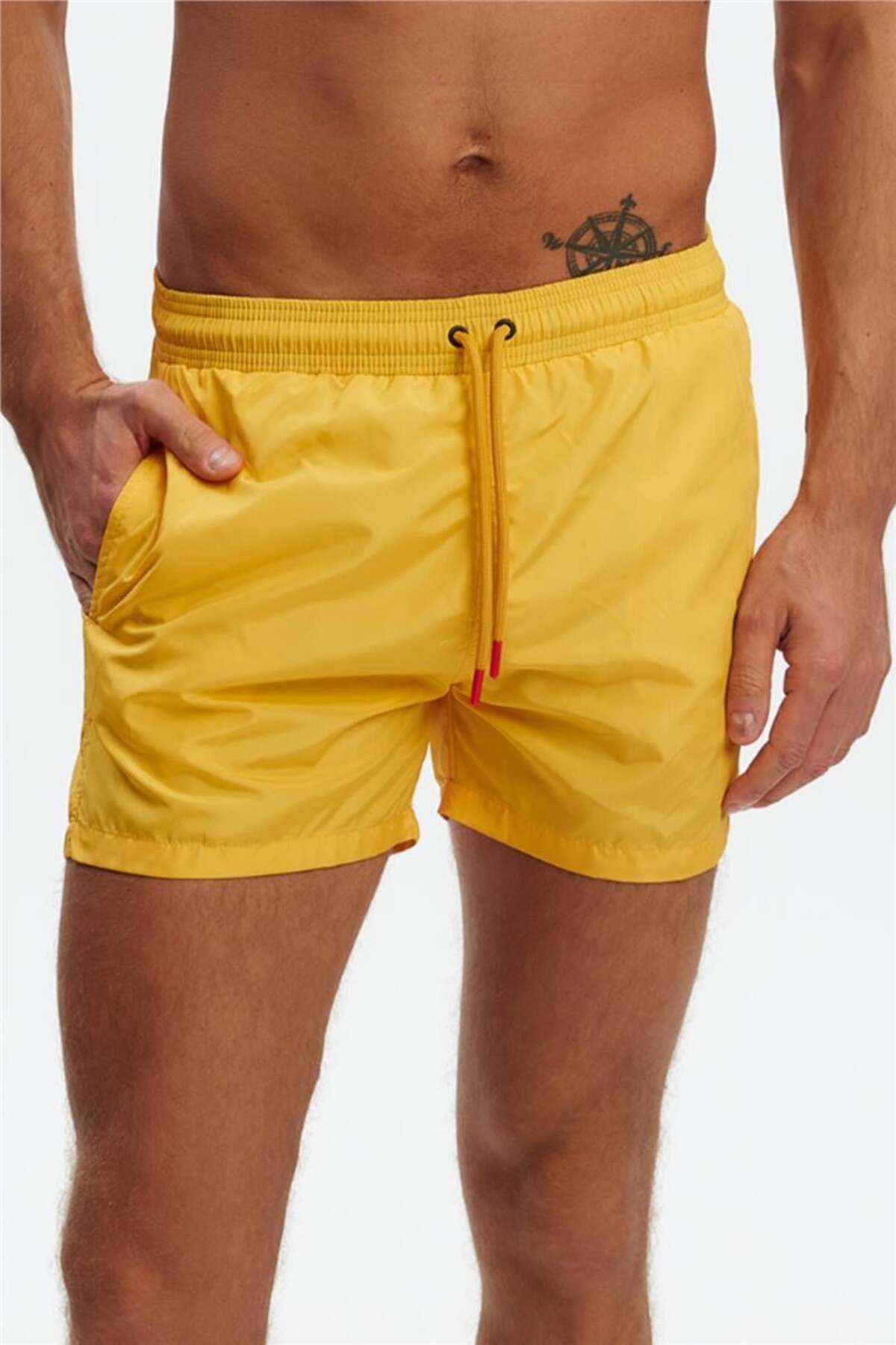 Louren-Eş6605 Men's Plain Micro Shorts 2
