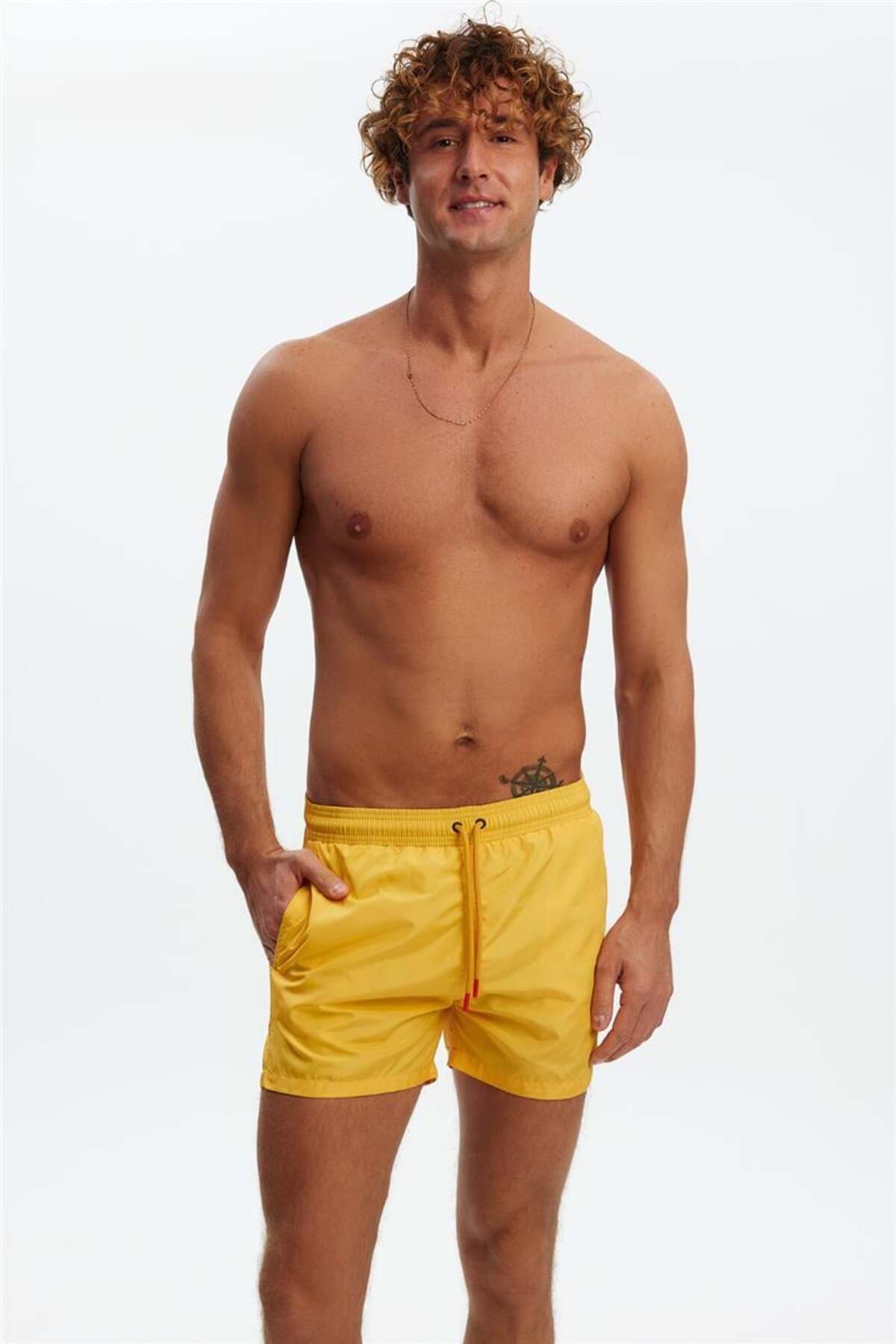 Louren-Eş6605 Men's Plain Micro Shorts 1