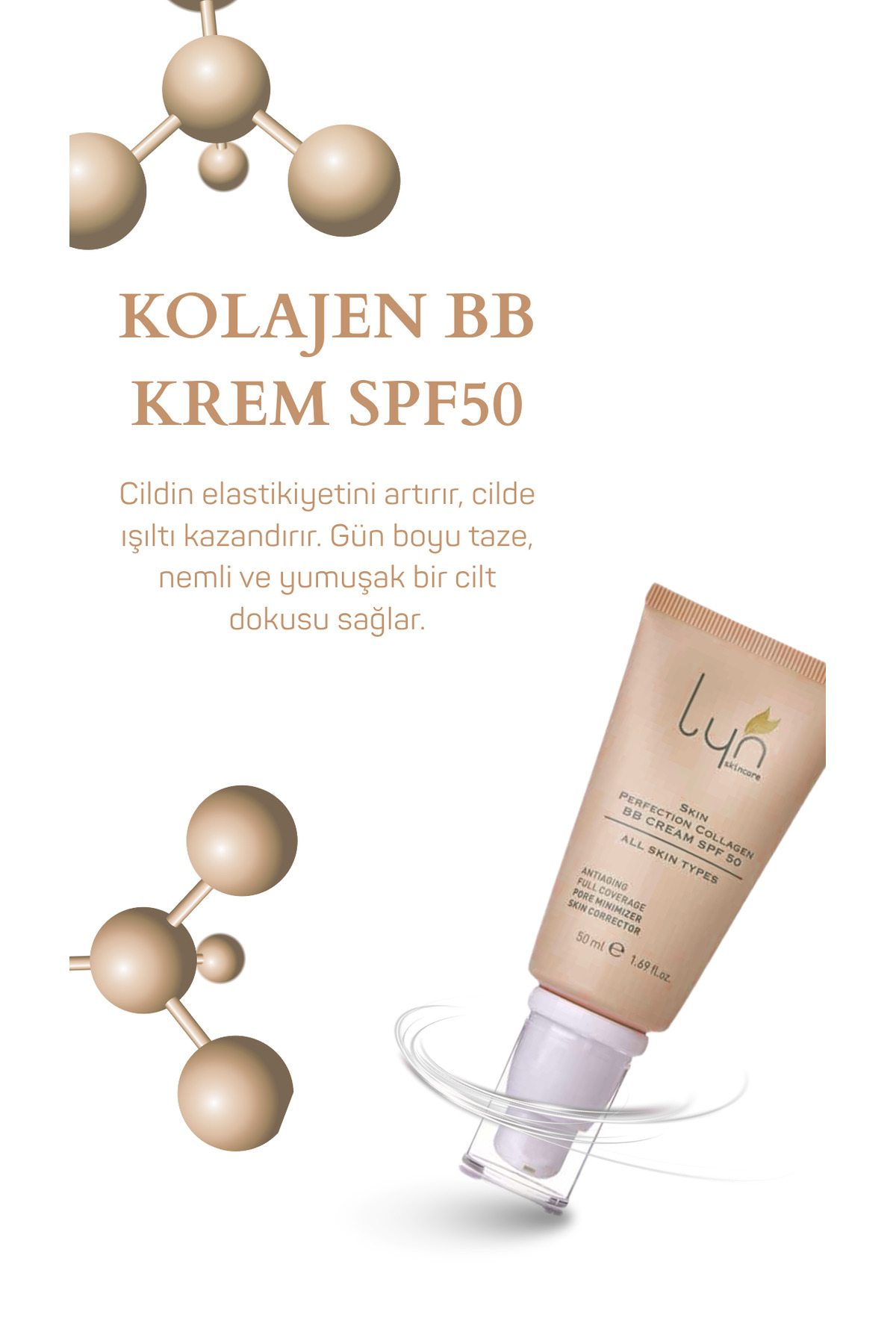 کرم بی بی کلاژن ضد چروک SPF50 مخصوص پوست های خشک و حساس، 50 میلی لیتر — بژ 8682139461369 — تصویر 2 از 4