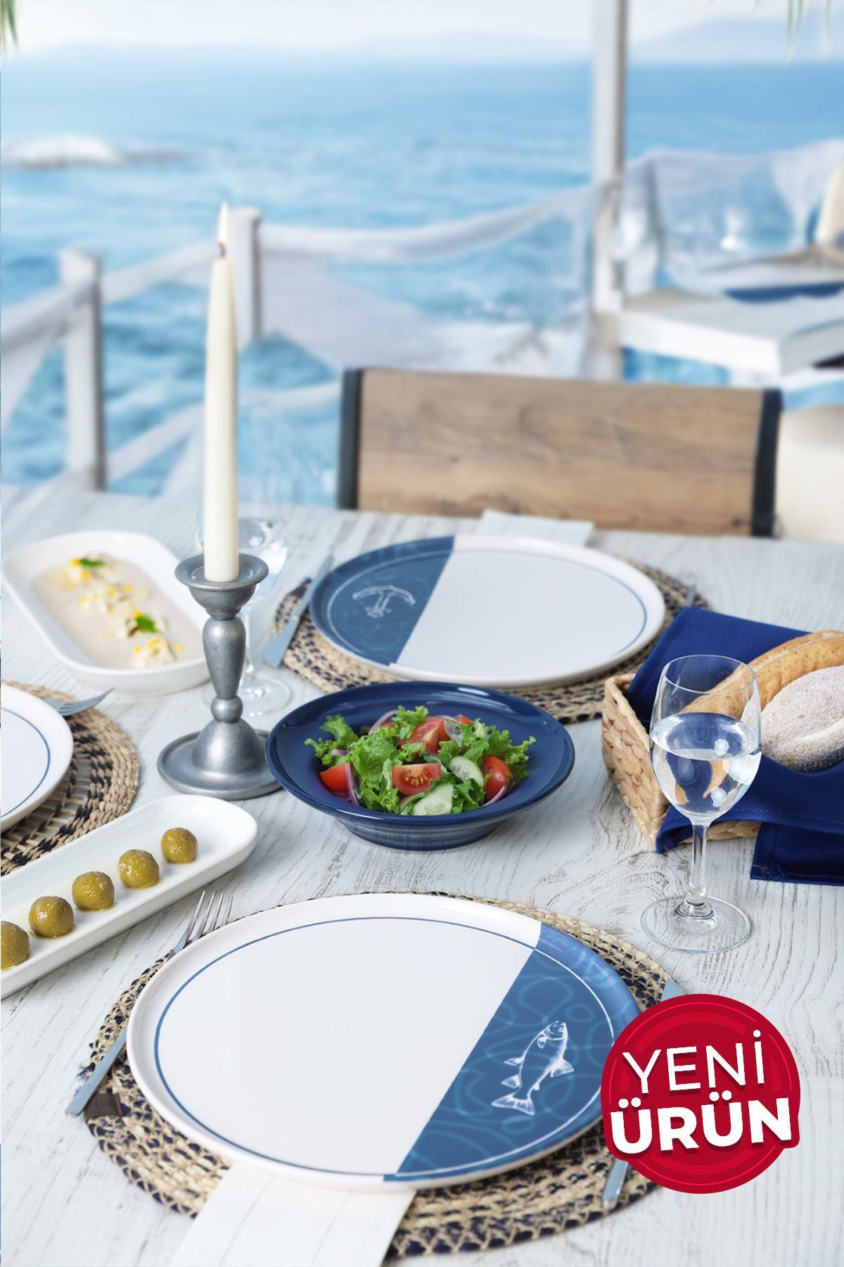 Keramika Bodrum Serisi Nordıc Servis Tabağı 28 Cm 6 Adet 22914-17